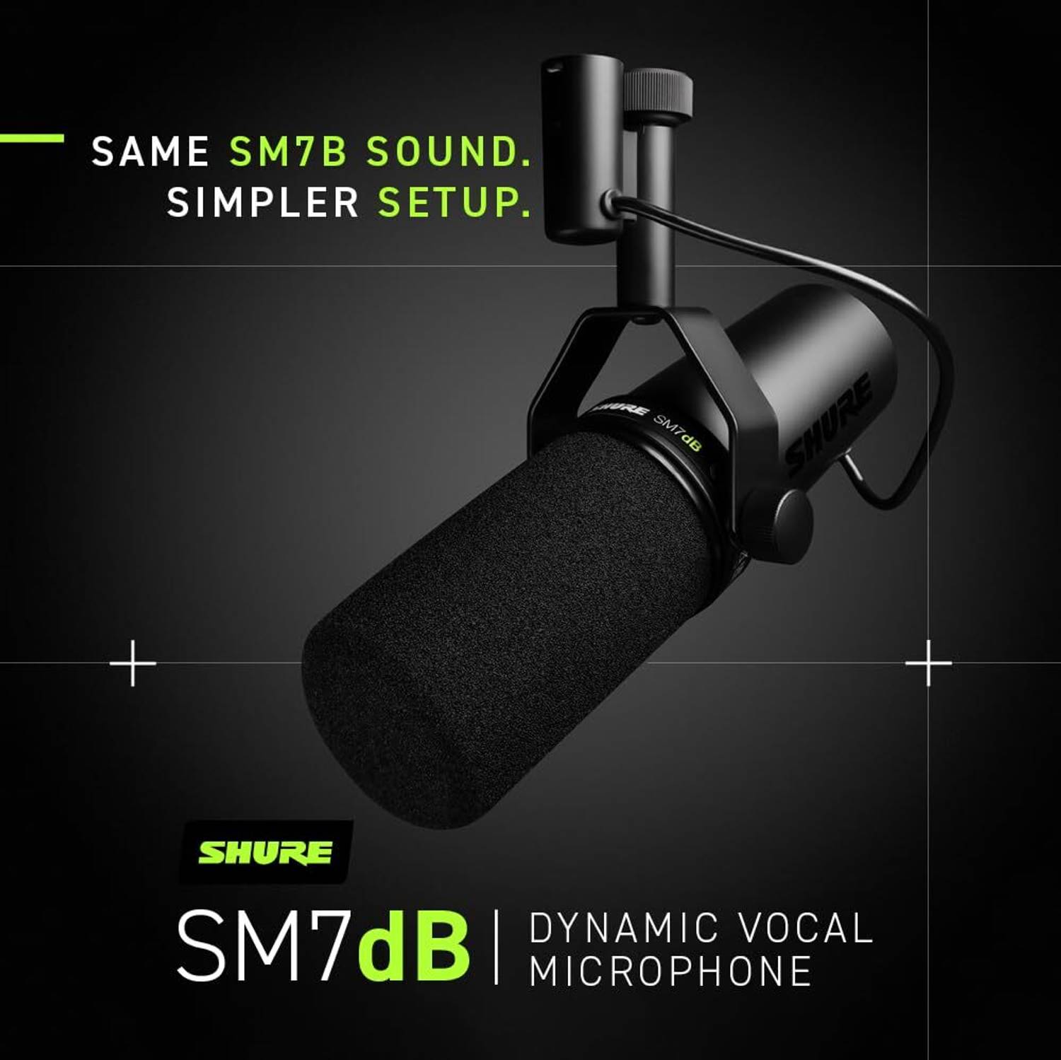 Shure SM7dB Dynamic Vocal Microphone w/Built-in Preamp for
