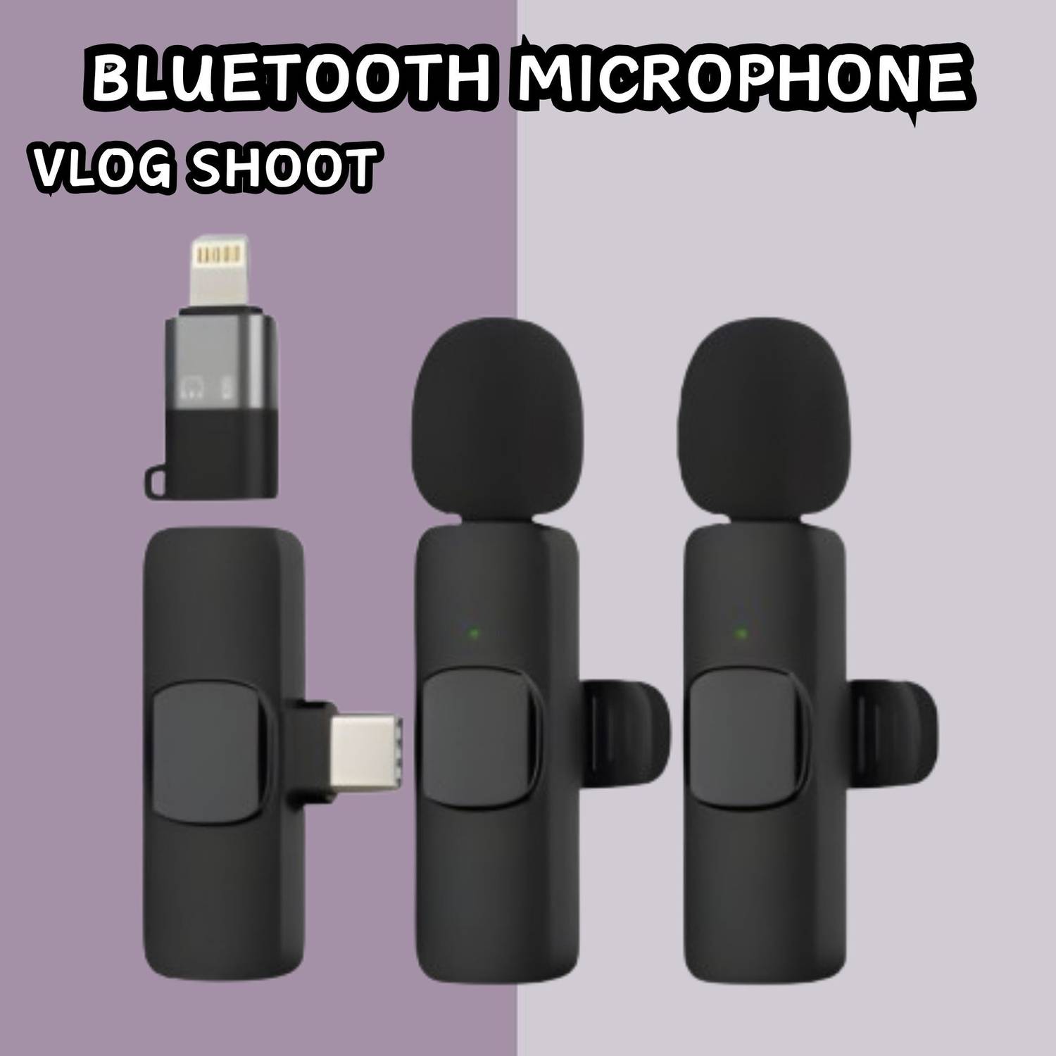 AGINDUSTRY K9 Dual (Wireless Microphone)Plug & Bluetooth Collar Mic for YouTub/VloggingC75 Microphone