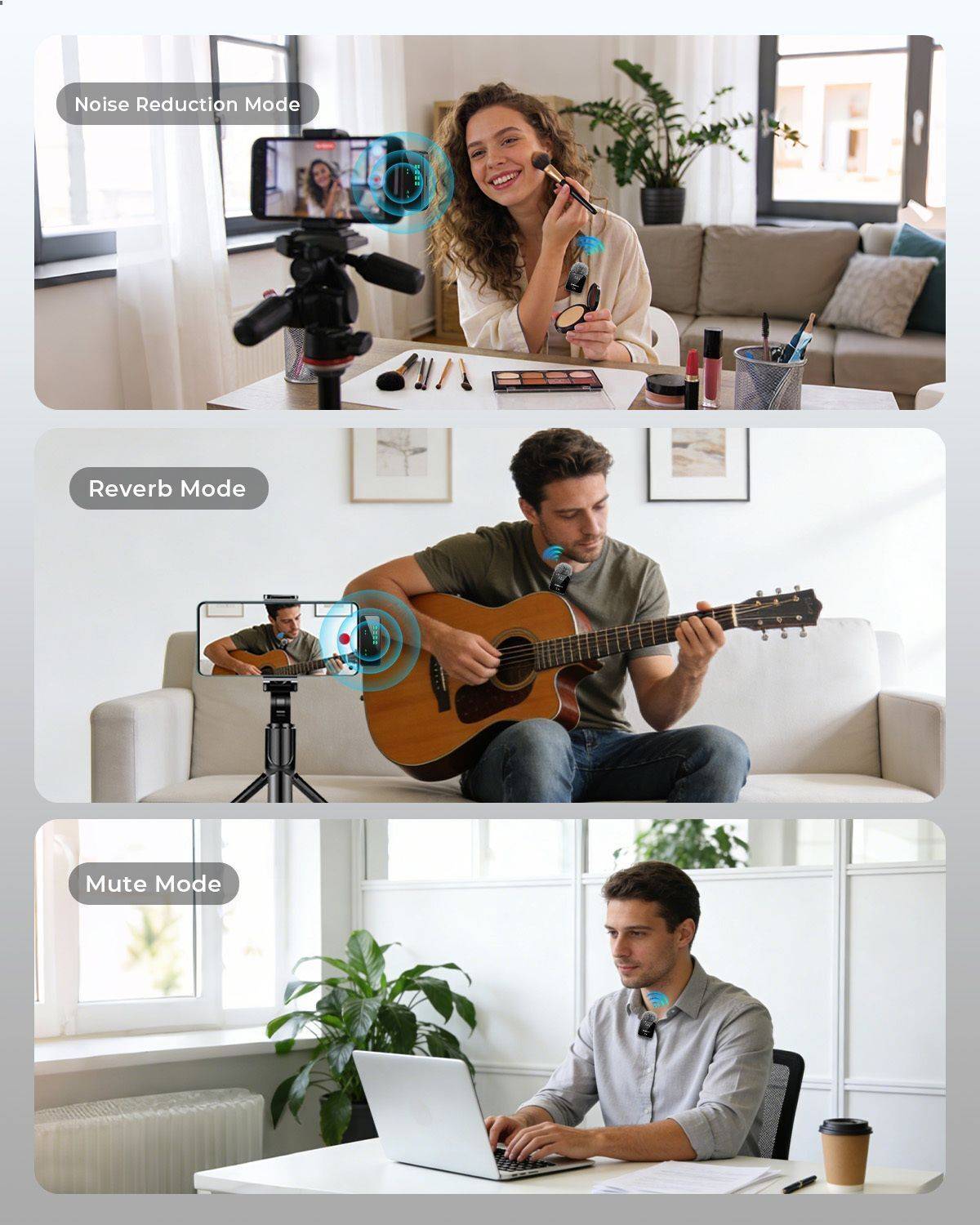 Grenaro 3 in 1 Wireless Mic for Vlogging - Image 5