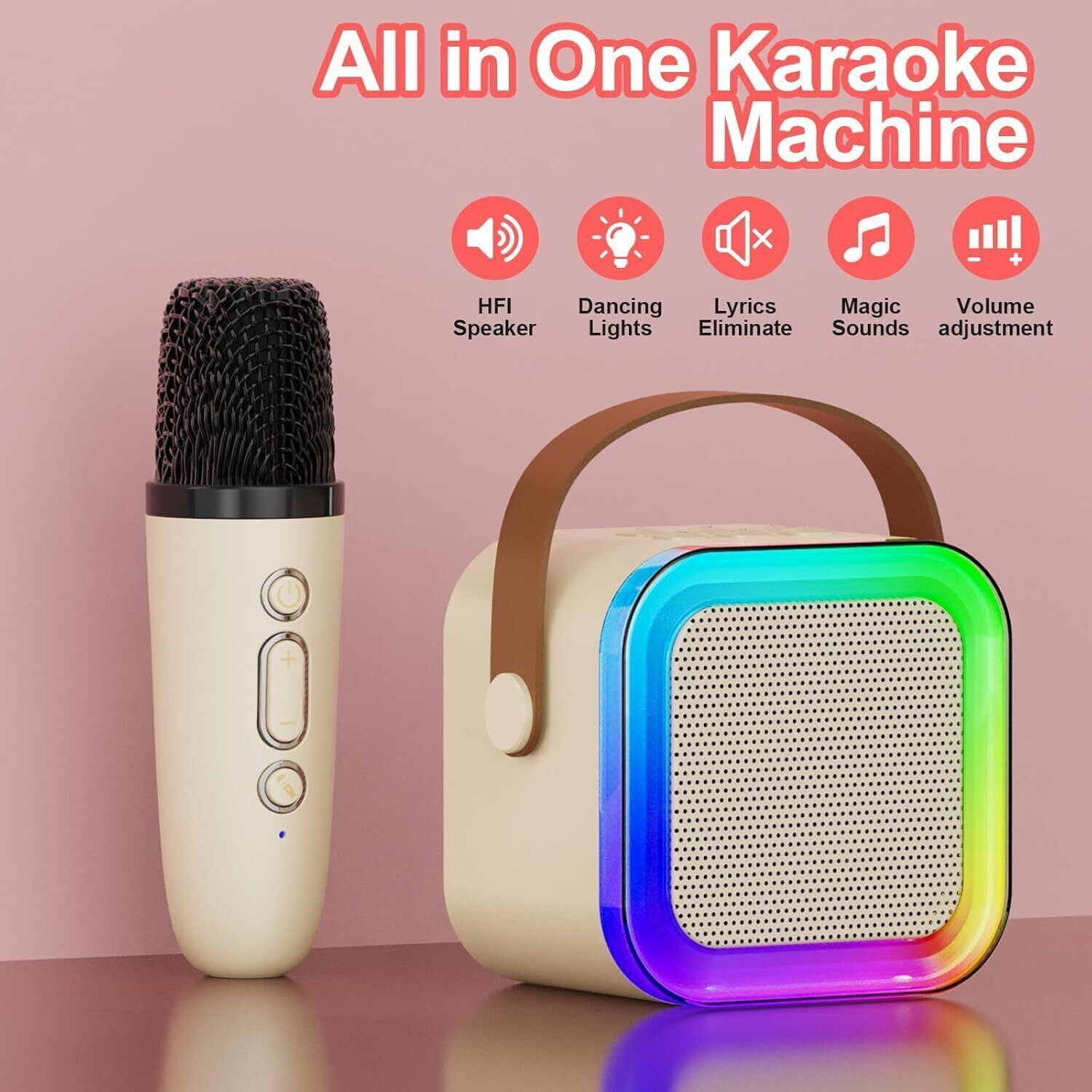 Image of Sahaj Enterprise New Portable Karaoke Speaker | Bluetooth & Wireless Mic1 5.6 W Bluetooth Home Audio Speaker