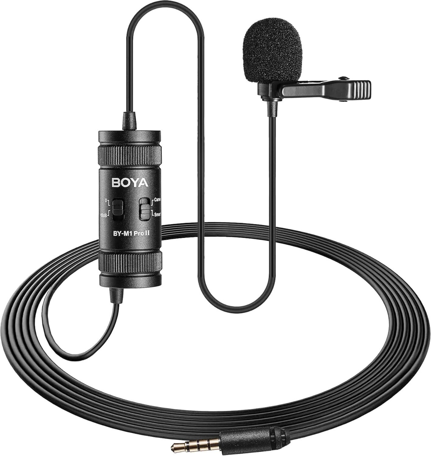 Image of BOYA BY-M1 Pro 2 | 3.5mm Clip Mic for Youtube, Voice Recording Smartphones Microphone