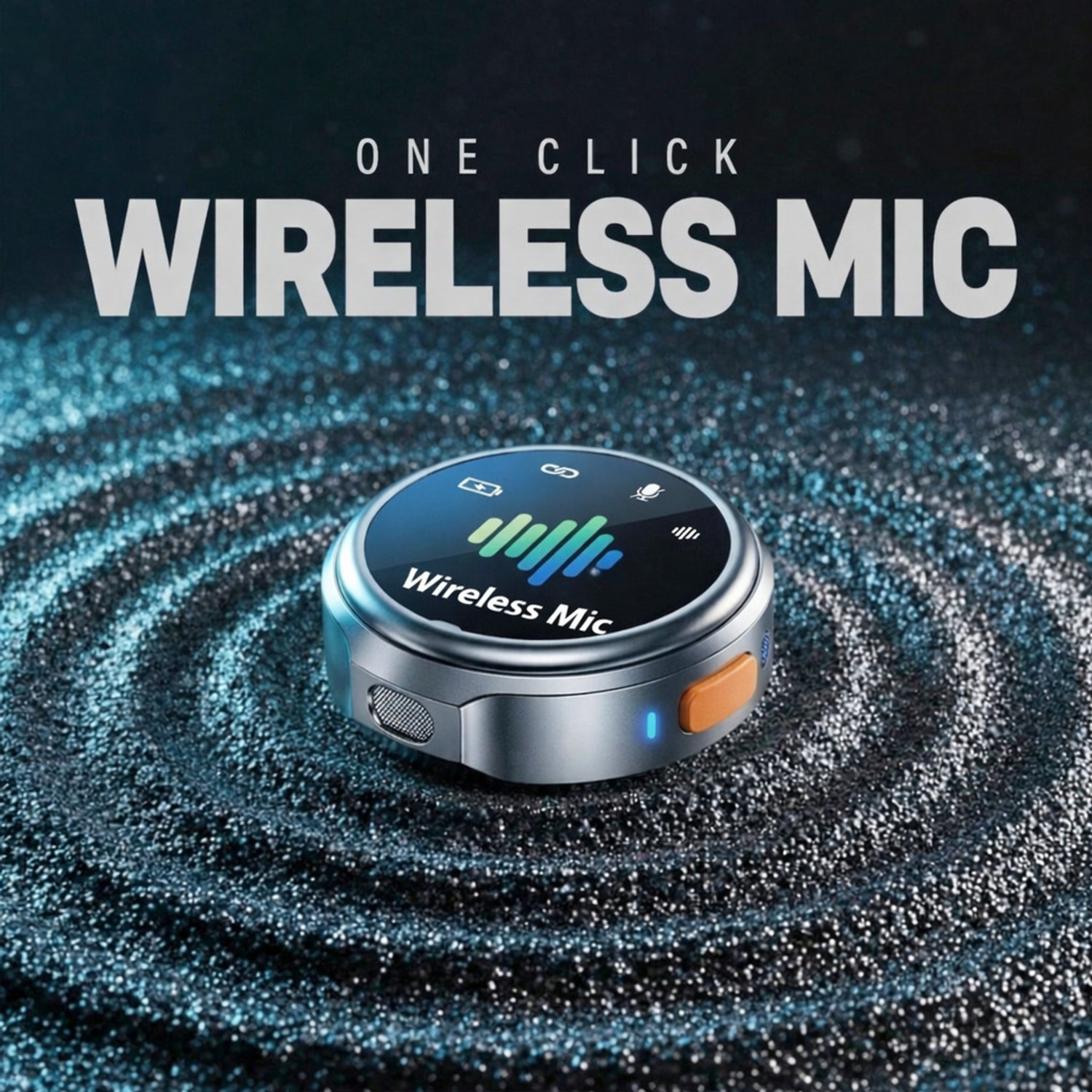 Image of Primate Q8 Dual Wireless Lavalier Mic with Noise Cancellation, Type-C, Low Latency Microphone