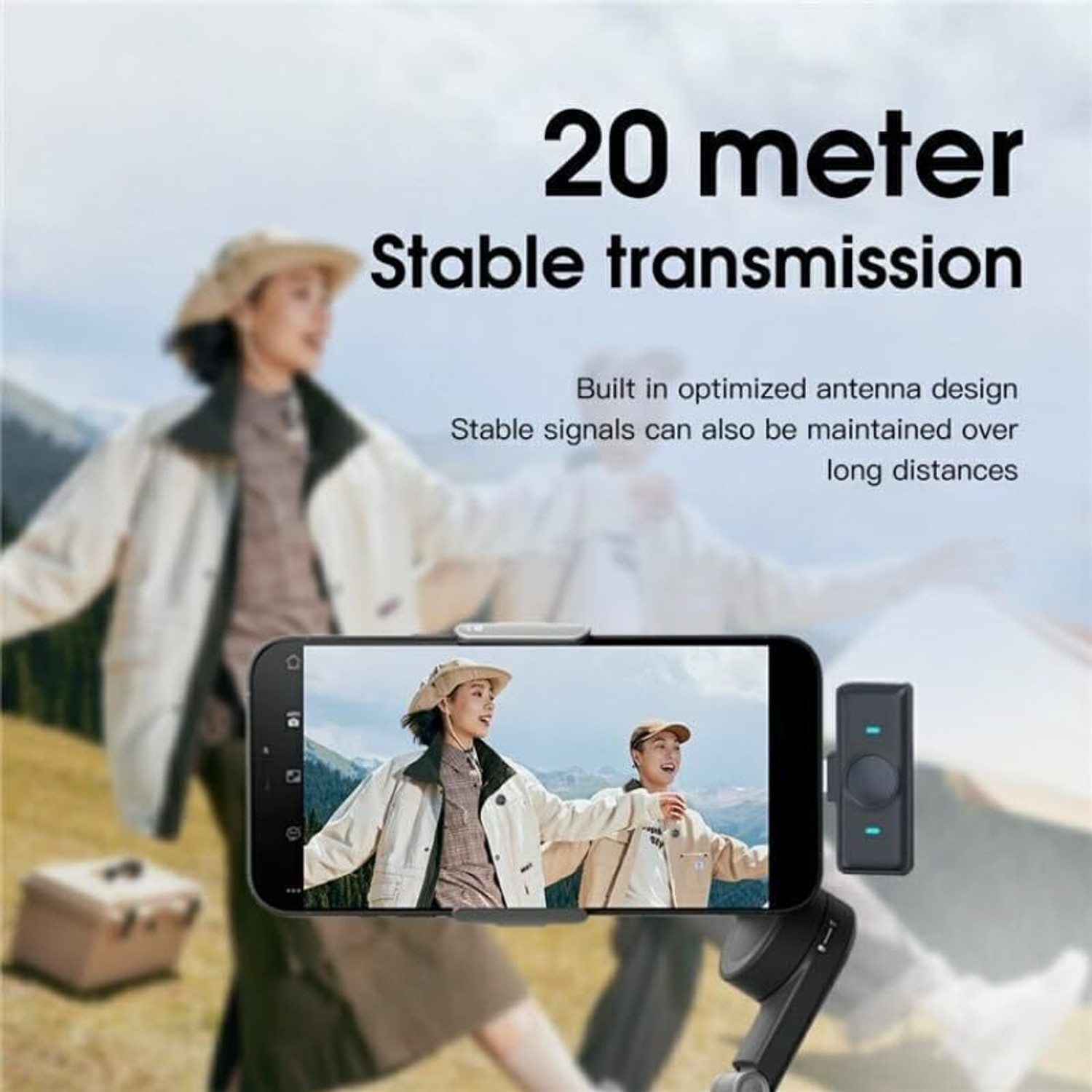 Image of V GADGETS Q8 Dual Wireless Clip Mic with Power Display & Noise Reduction for Mobile Microphone