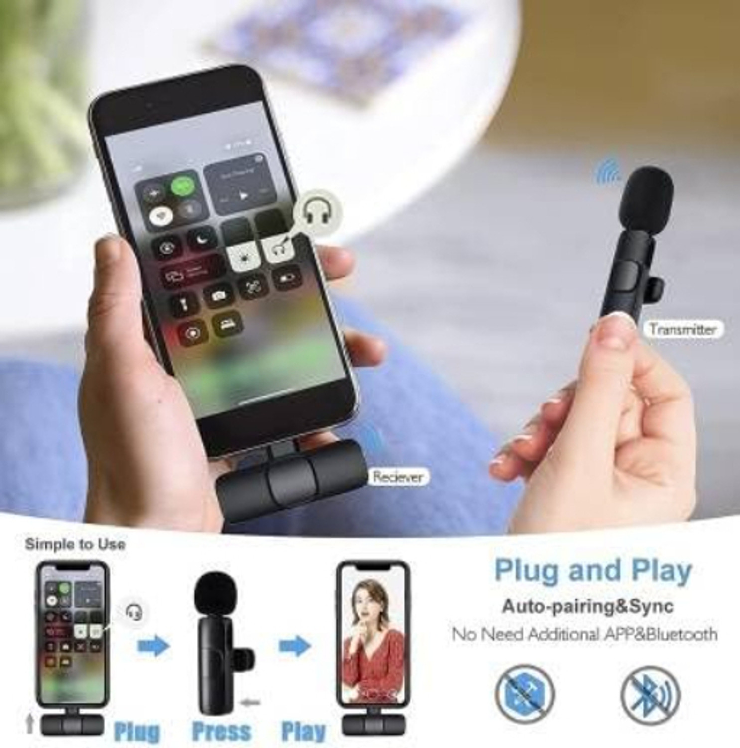 Image of Clairbell AB CA 145 Grade K8 Microphone for Type C Mobiles Youtube Wireless Microphone Microphone