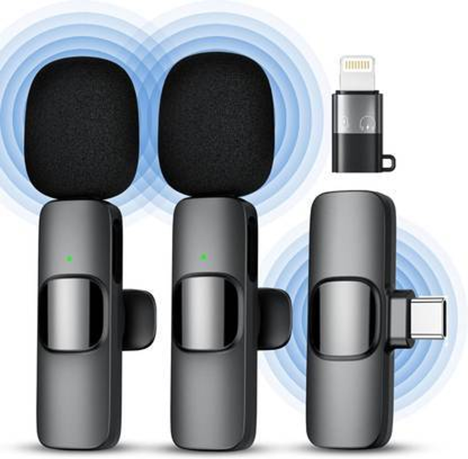 Image of Tazomi Wireless Lavalier Omnidirectional mic for Video Recording Type C Android &iPhone Microphone