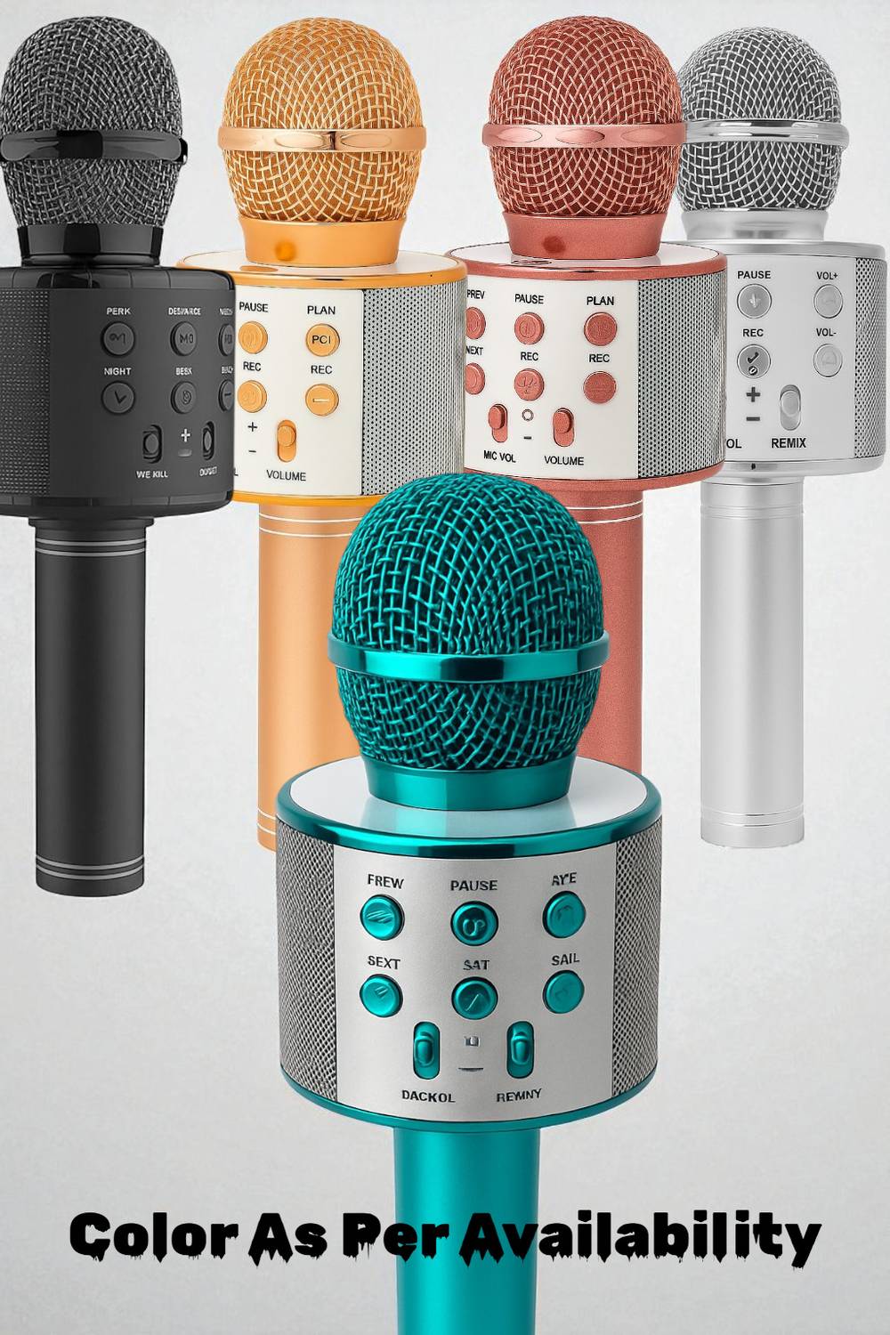 Ziddjeet X407 Gold Wireless Microphone for Singing, Recording