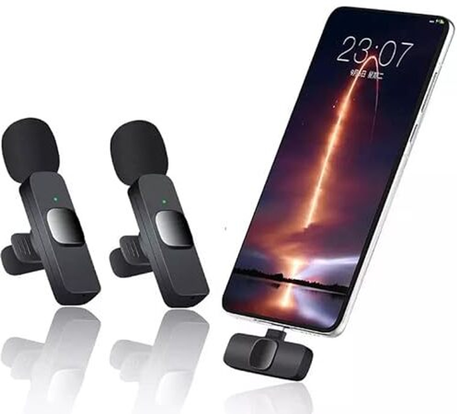 Image of Tazomi Wireless Lavalier Omnidirectional mic for Video Recording Type C Android &iPhone Microphone