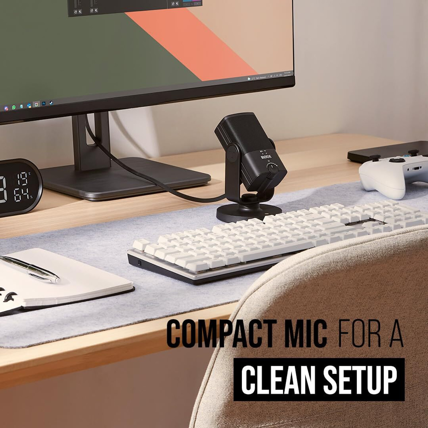 Image of Rode NT-USB Mini USB Condenser Mic for Podcasting, Streaming & Gaming Microphone
