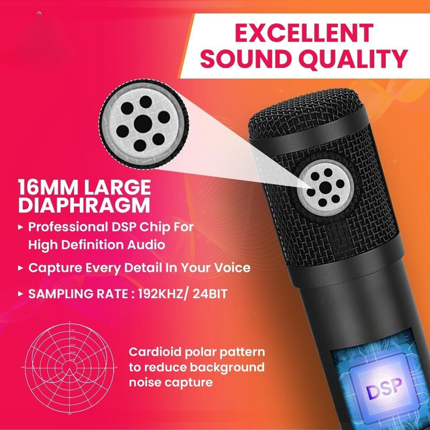 Image of JK Vision AM-C1 USB Condenser Microphone Kit Microphone