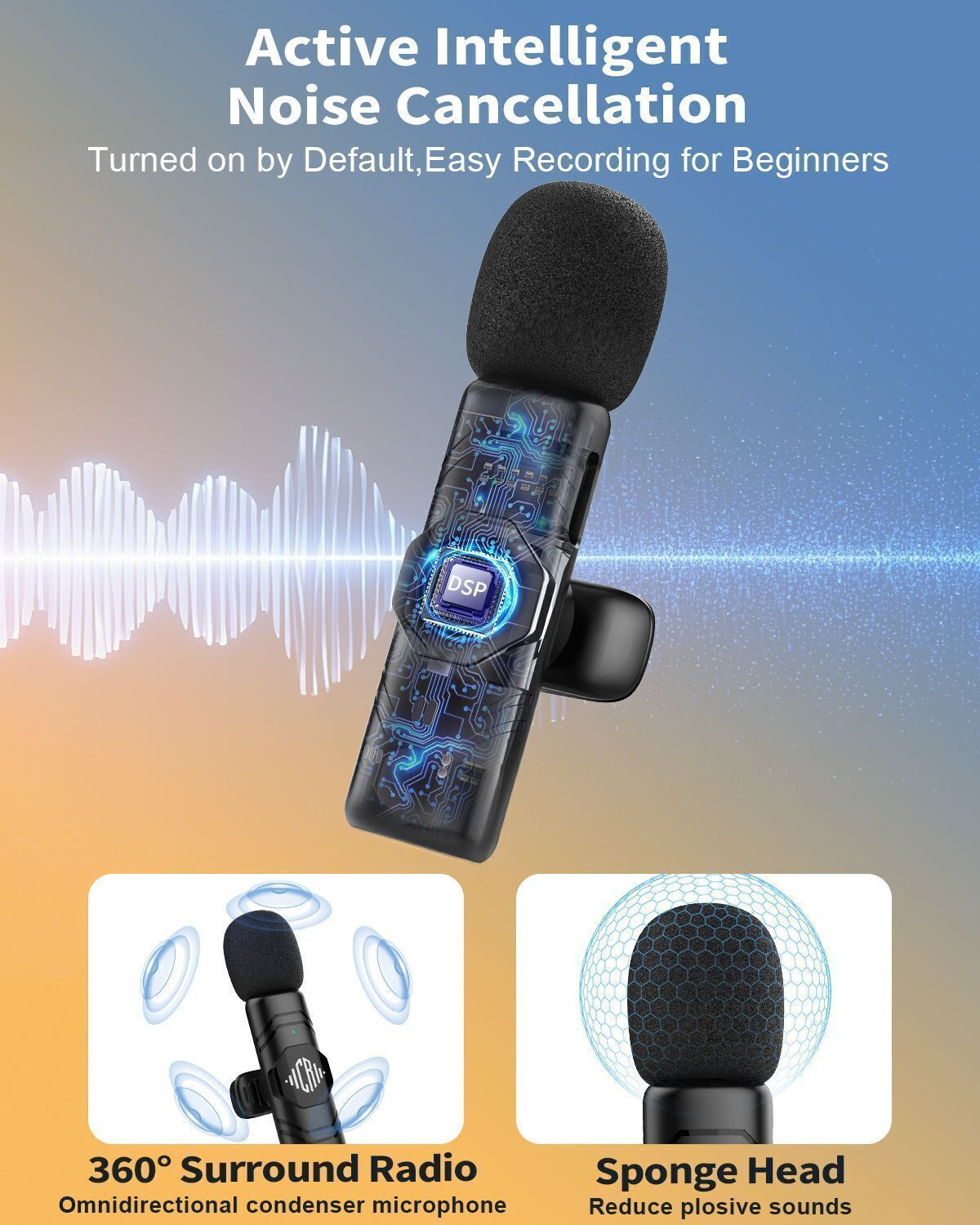 Image of CEROAN Wireless Mic for YouTube, Lapel Mike for Vlogging, Mic Wireless for Type-C Ports Microphone