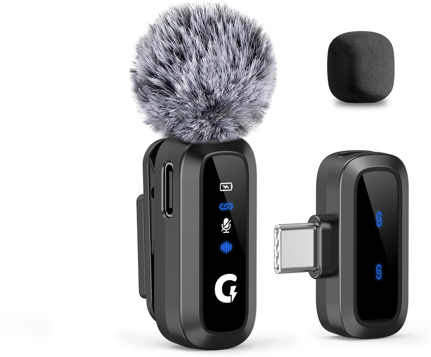 Image of Grenaro Mini Wireless Mic for YouTube, Mic Wireless With Magnetic Patch, Mike Wireless Microphone
