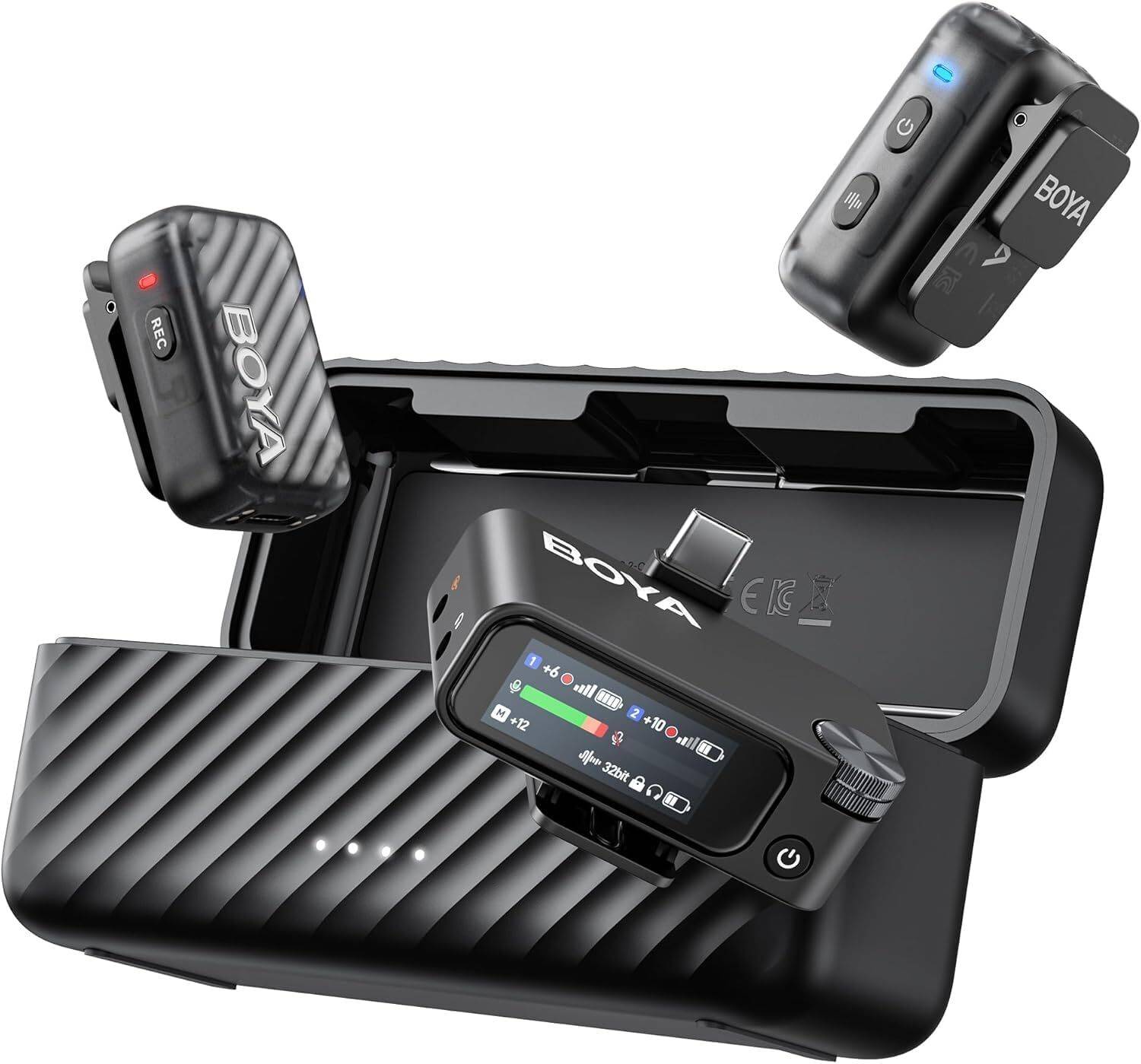 BOYA MIC 2 Wireless 32-bit Float, AI Noise Cancel, 54H Battery