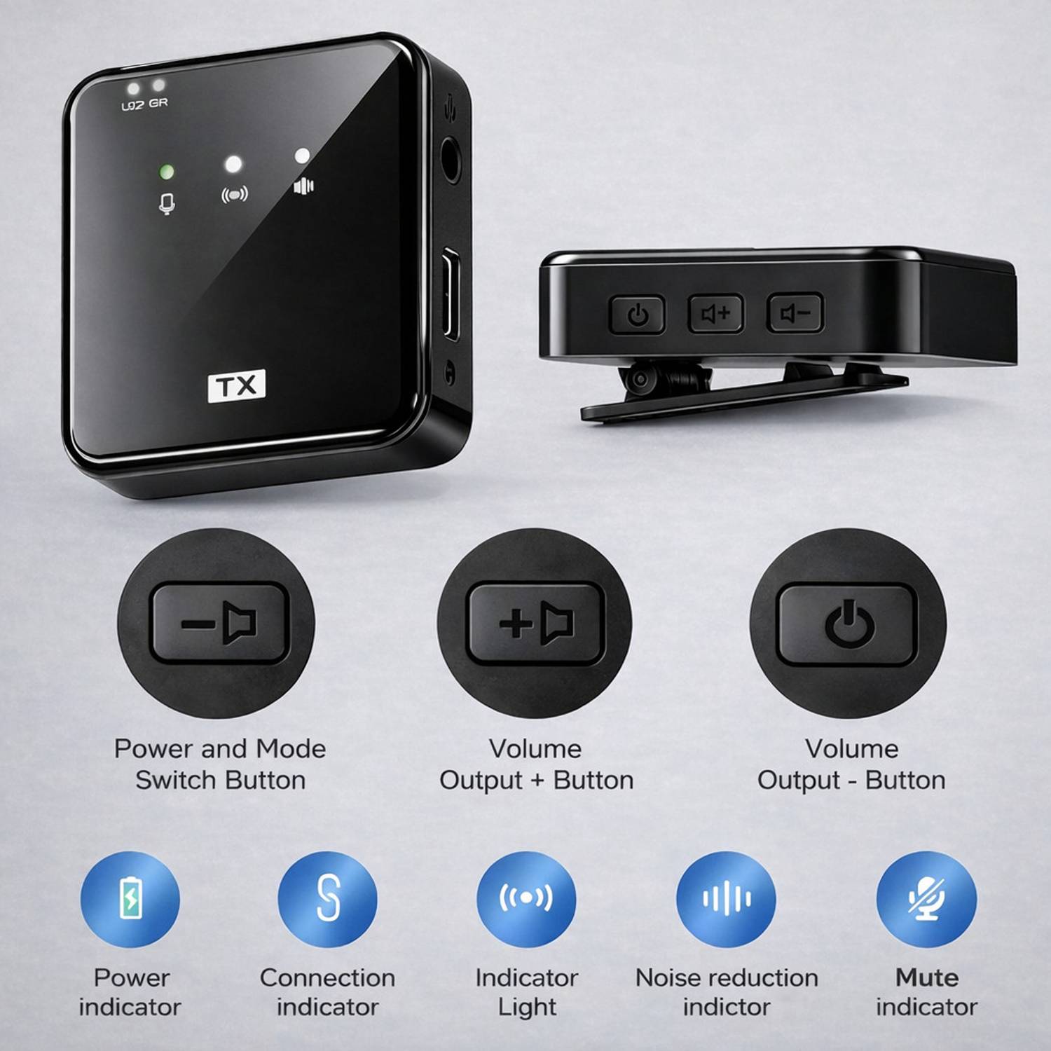 NextFusion Wireless Clip On Noise Cancelling Mic - Image 4
