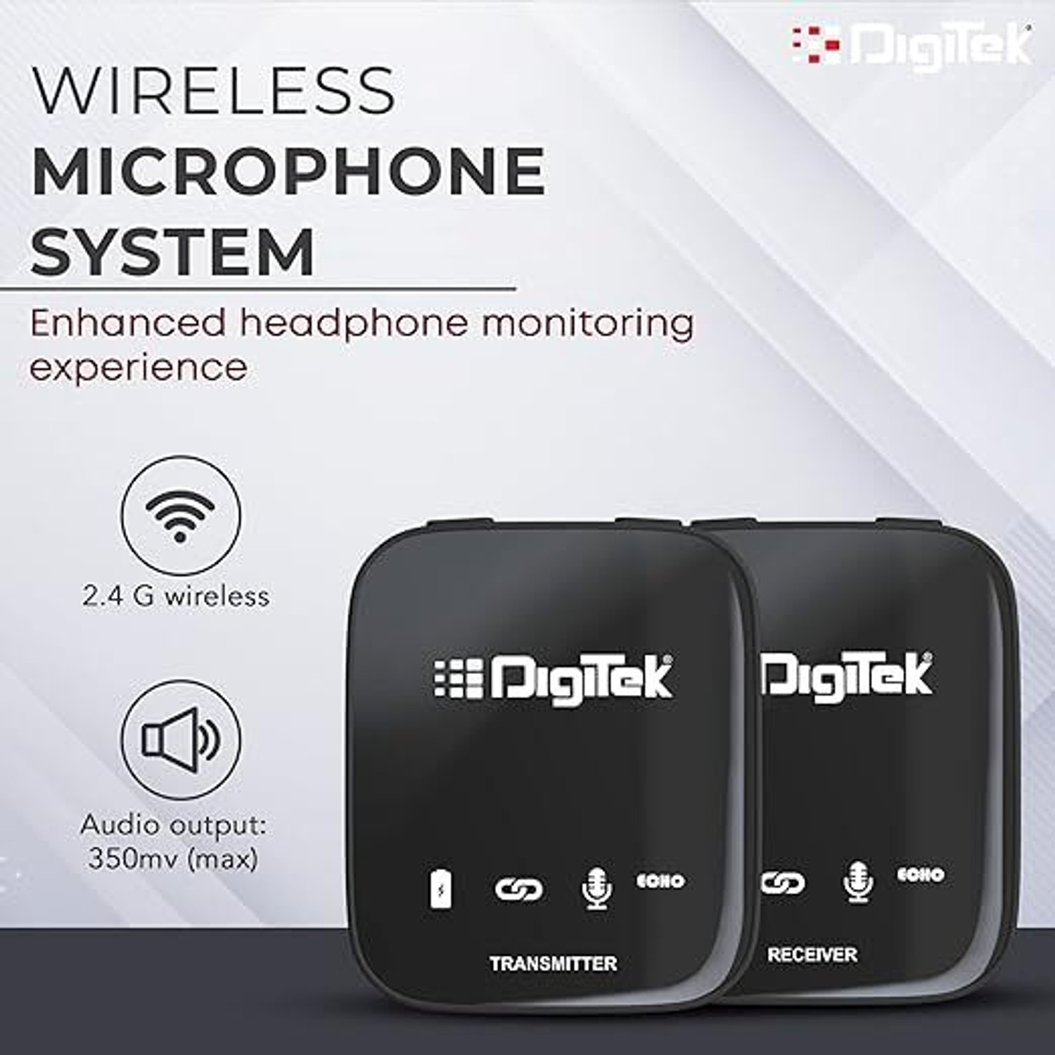 Image of DIGITEK DWM 101 Wireless Microphone 12 Hr Battery for DSLR Camera, Android & iOS Devices Microphone