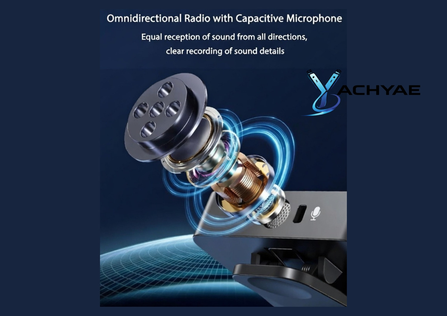 Image of Yachyae Wireless Lapel Mic for YouTube, Online Classes & Vlogging with Clear Audio Microphone