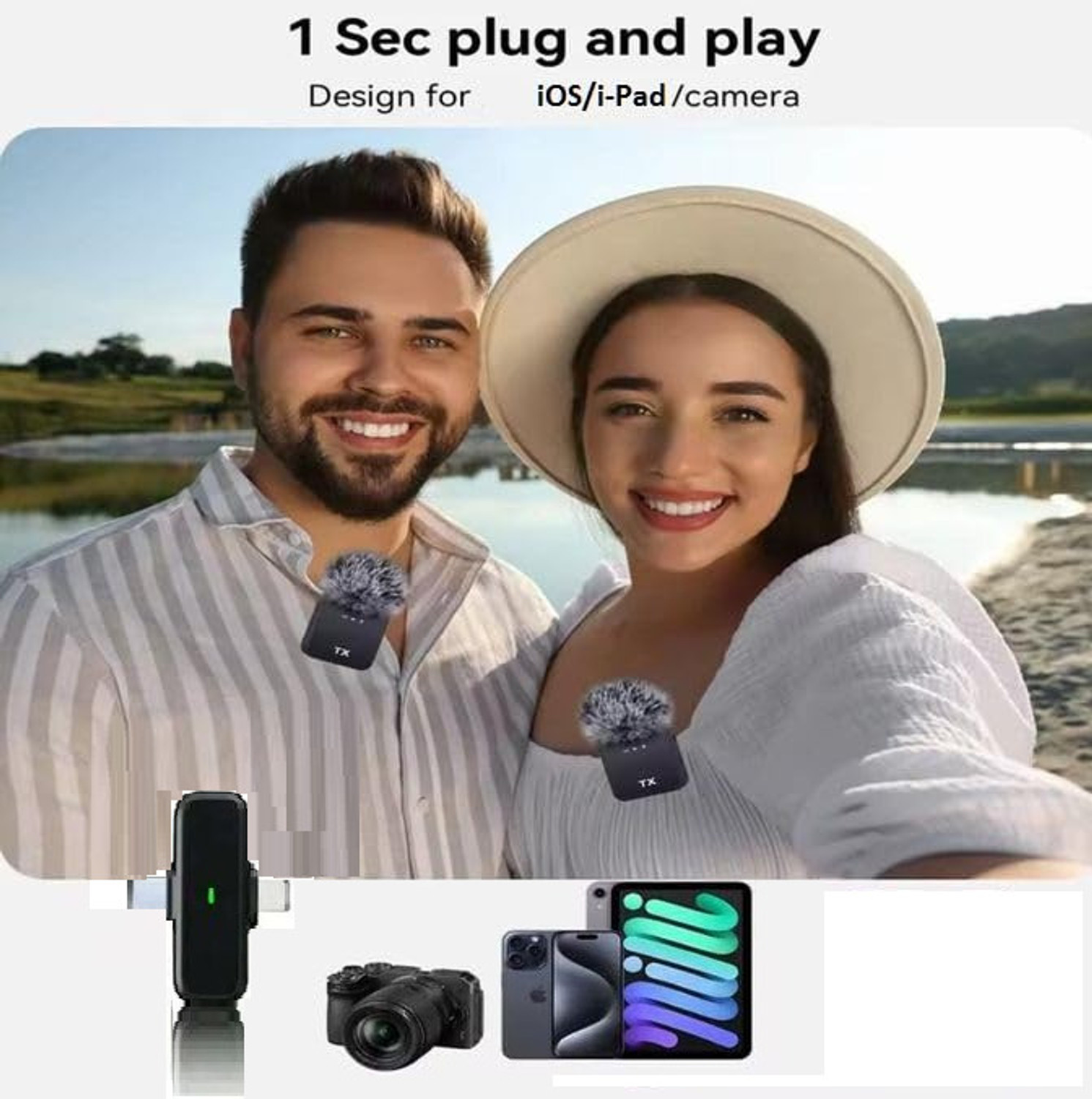 Image of Gentle e kart F15 3 in 1 Noise Reduction and Tiny Collar Clip Noise Reduction Mini Mic Microphone