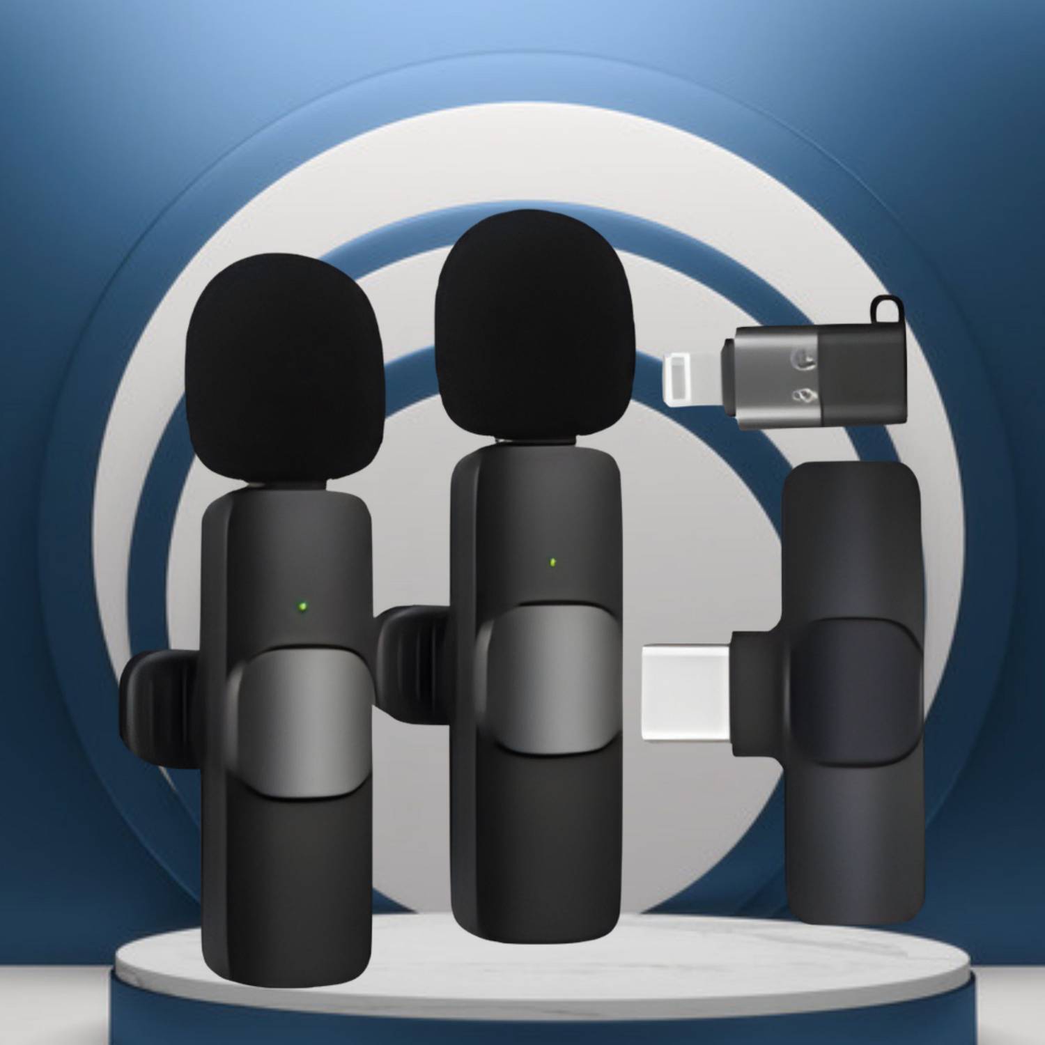 AGINDUSTRY K9 Dual Wireless Microphone Plug &Collar Mic for Vlogging/Live Stream/YouTubF217 Microphone