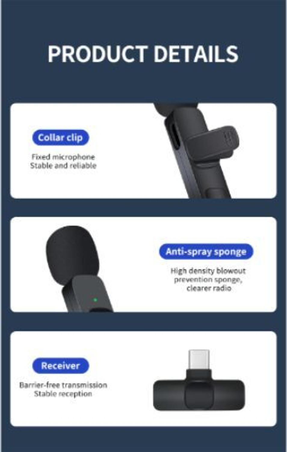 Image of AGINDUSTRY QN-Wireless Microphone For Phone K9 Live Shows Interviews Vlogs Microphone