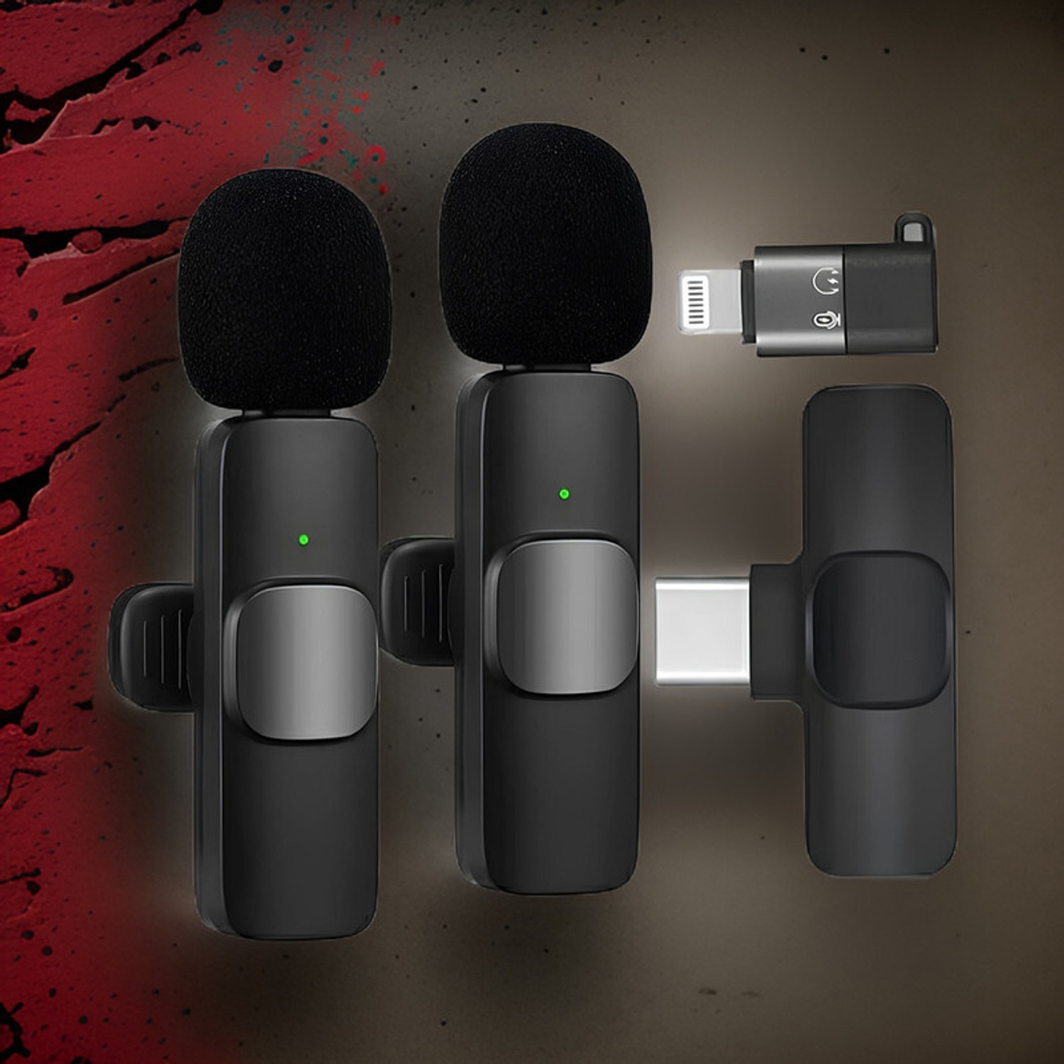 Image of YAROH B64 K8 Wireless Mic & Charging Case: Perfect for YouTube Microphone