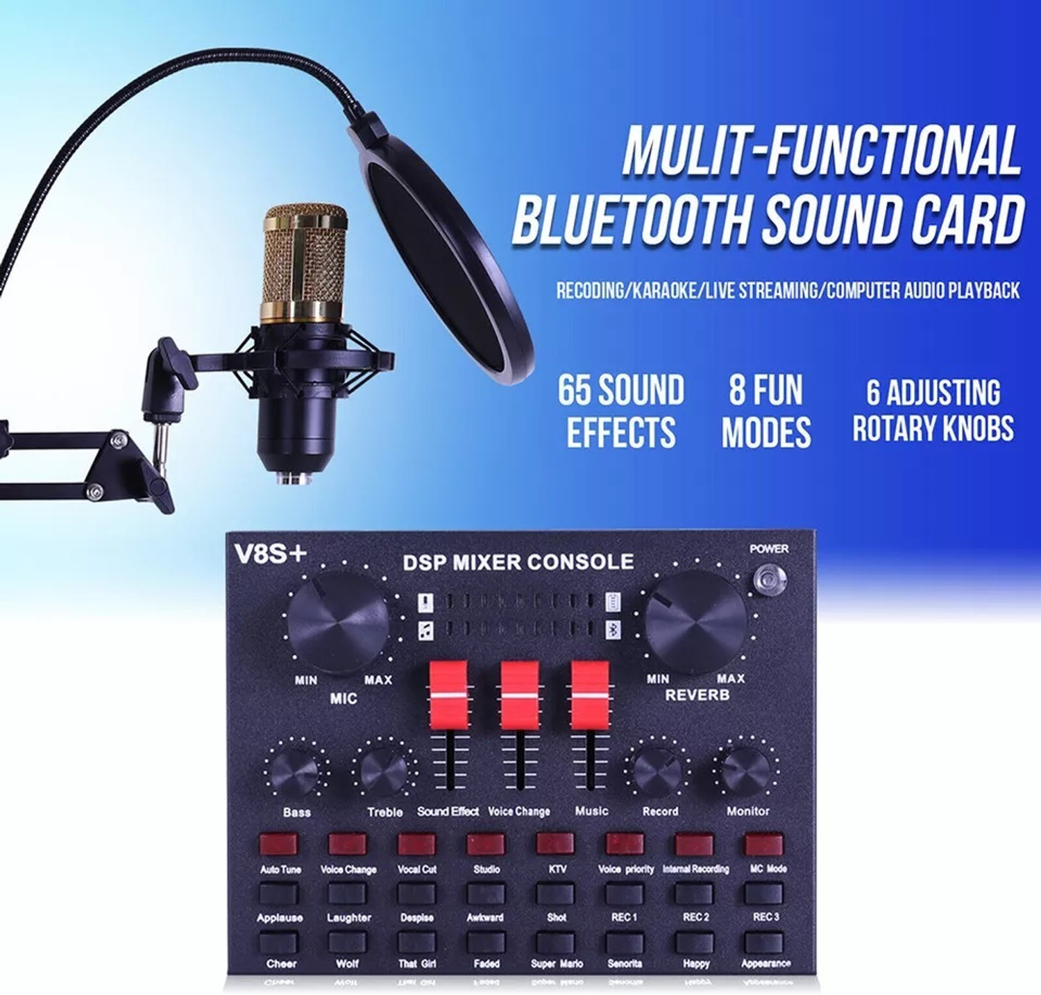 Image of Voltegic Professional Uni-Directional Condenser Mircophone Streamer Music Microphone