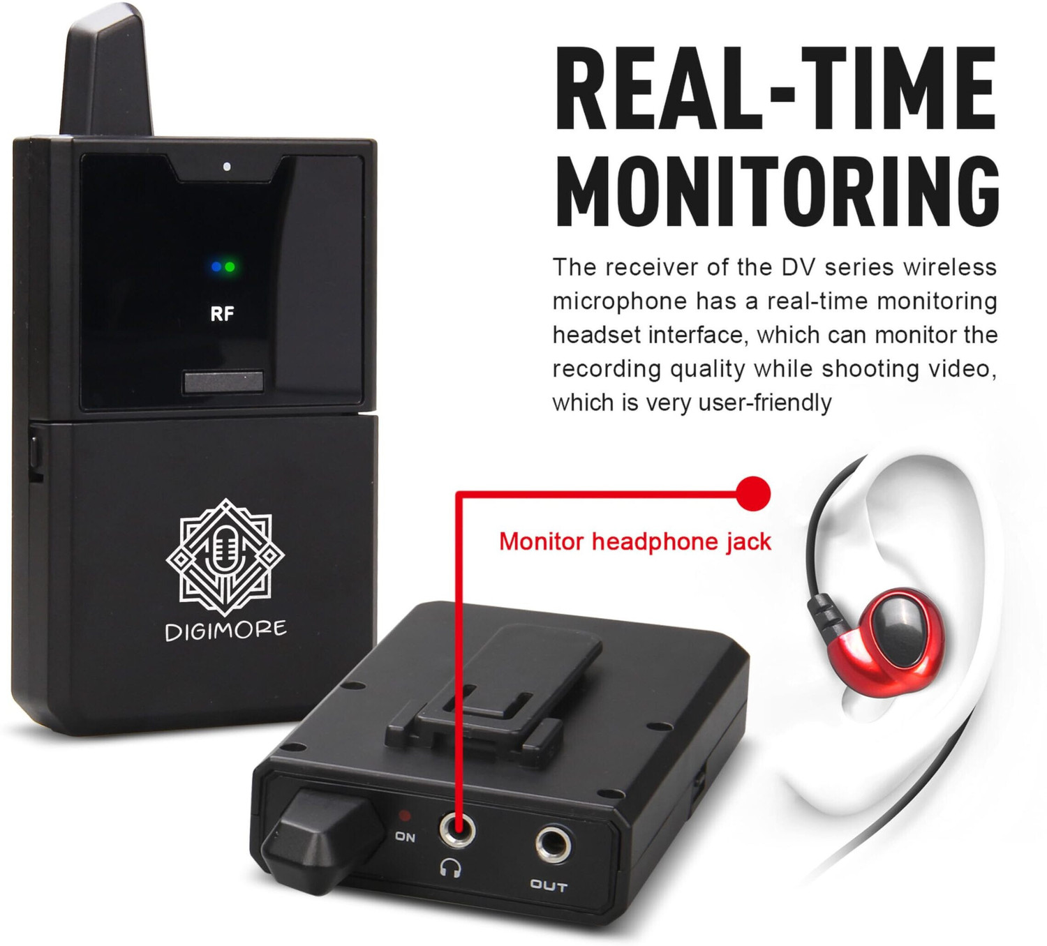 Image of Digimore D-343 UHF Wireless Handheld Mic|Camera & Smartphones| Interview, Vlog, Recording Microphone