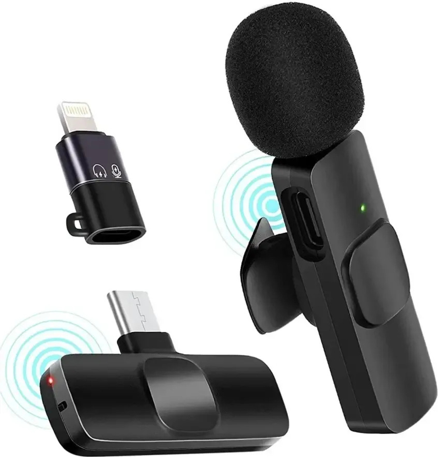 Image of BORNTOGLOW K8 Wireless Collar Microphone Plug & Play Lavalier Mic with Noise Reduction D443 Microphone