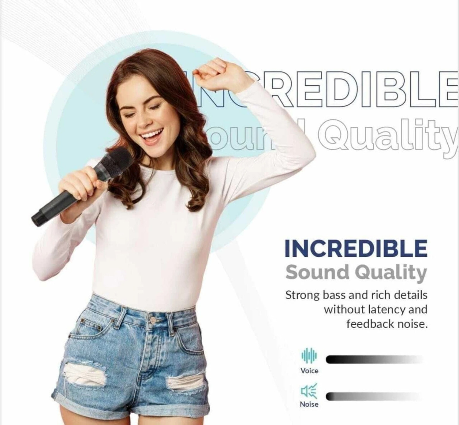 Image of PICSTAR Dual Wireless Microphone System with Rechargeable Receiver 200ft Range Pack of-2 Microphone