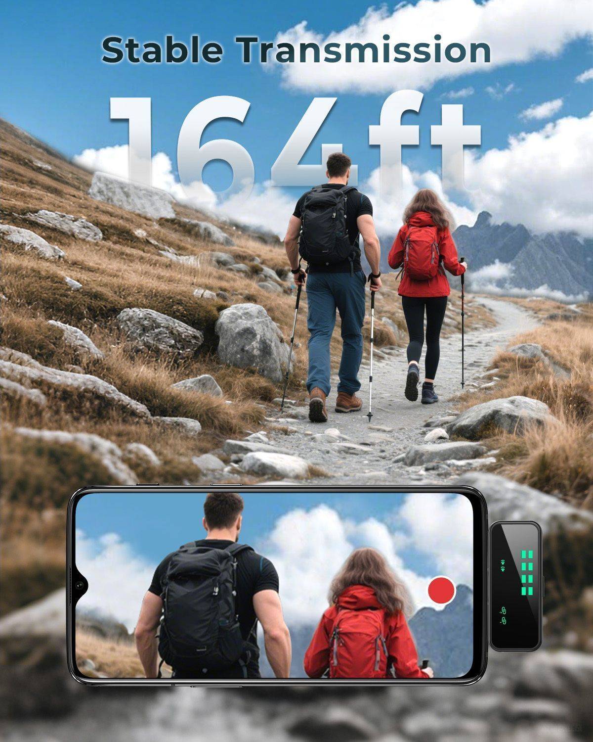 Grenaro 3 in 1 Wireless Mic for Vlogging - Image 3