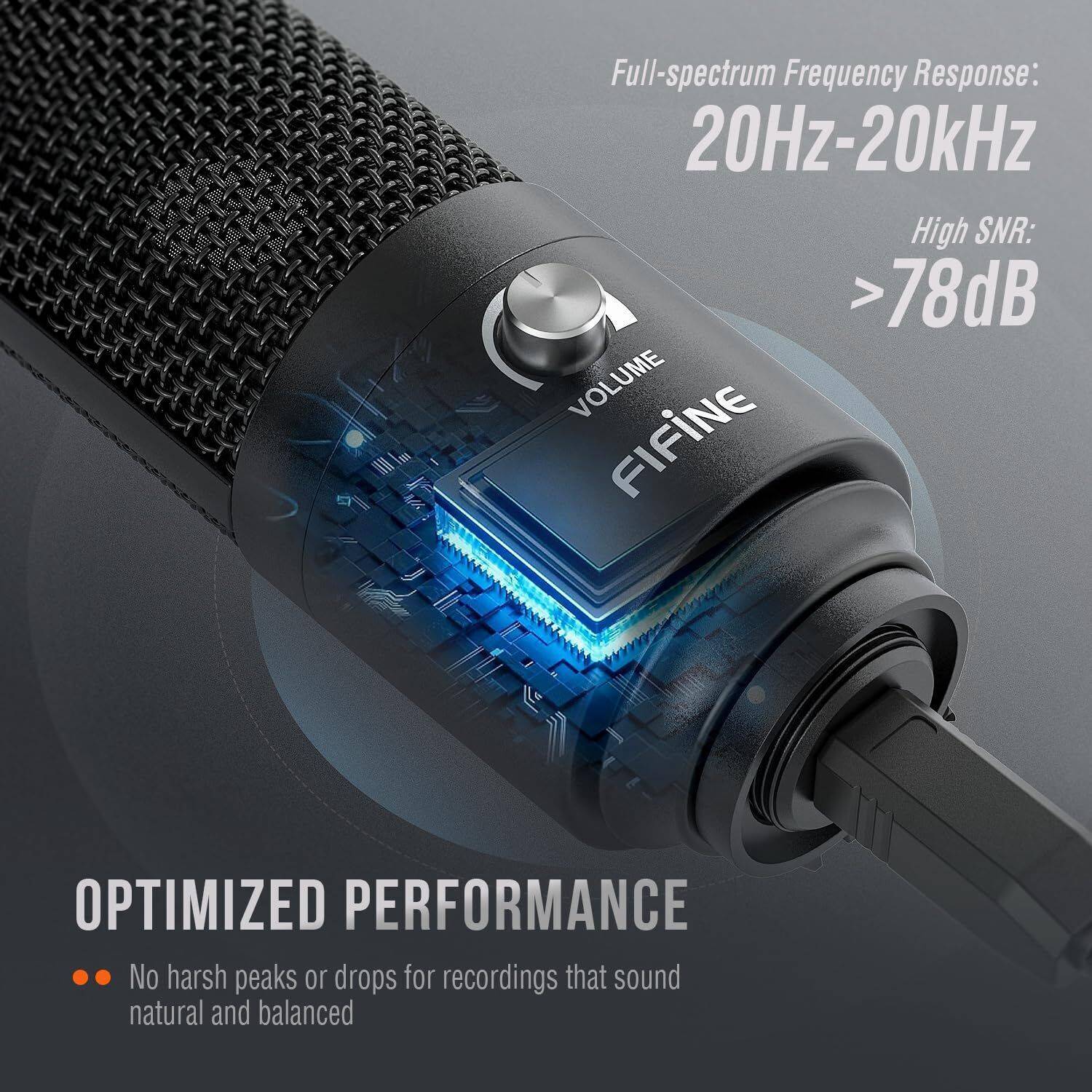 Fifine K669 Black XLR Dynamic Microphone - Image 2