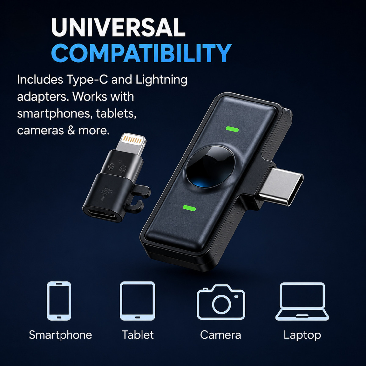 Image of AG INDUSTRY Q8 Wireless Lavalier Microphone Type-C Plug&Play Collar Mic for Content Creators Dynamic Type C