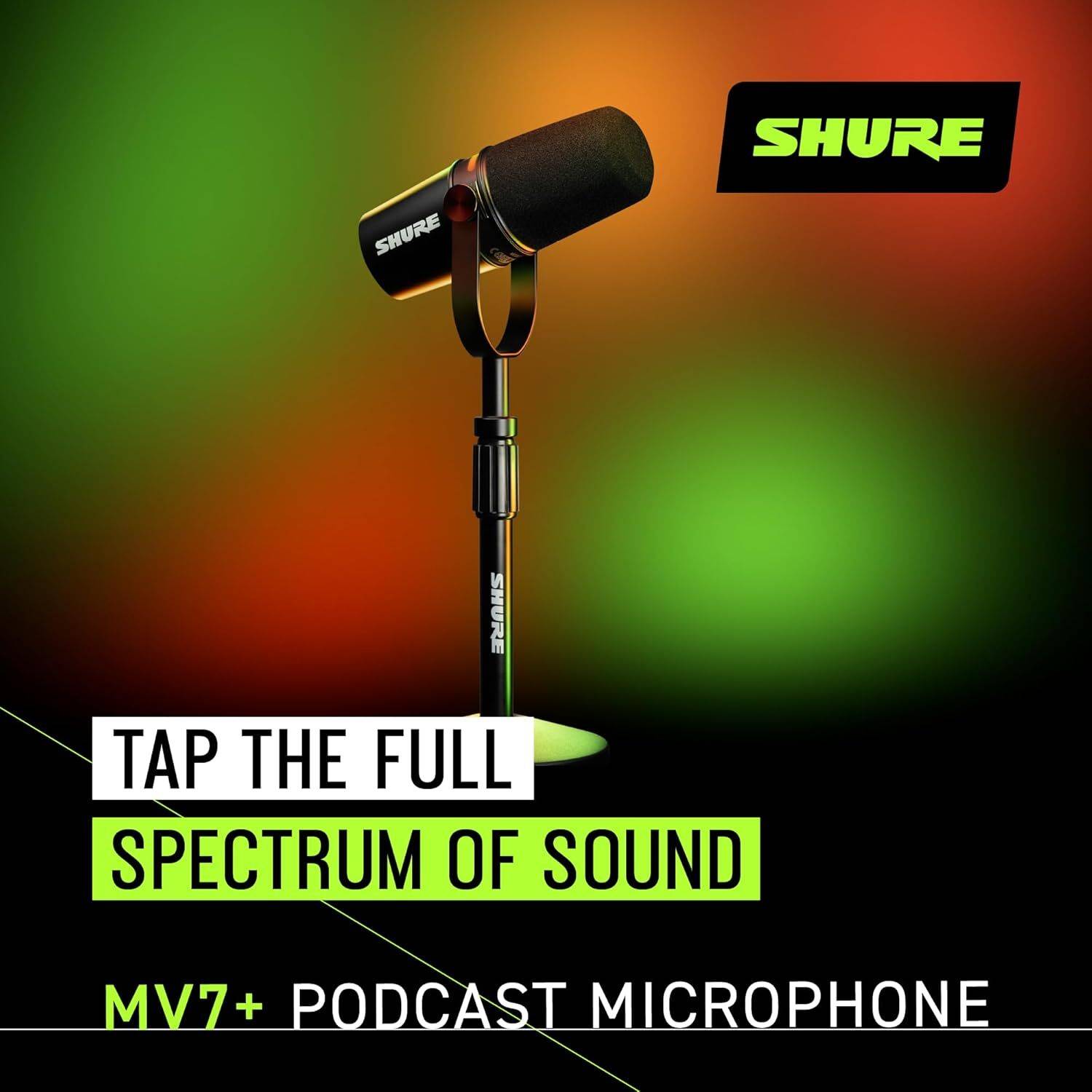 Shure MV7+Podcast Microphone with Stand,Podcasting, Streaming