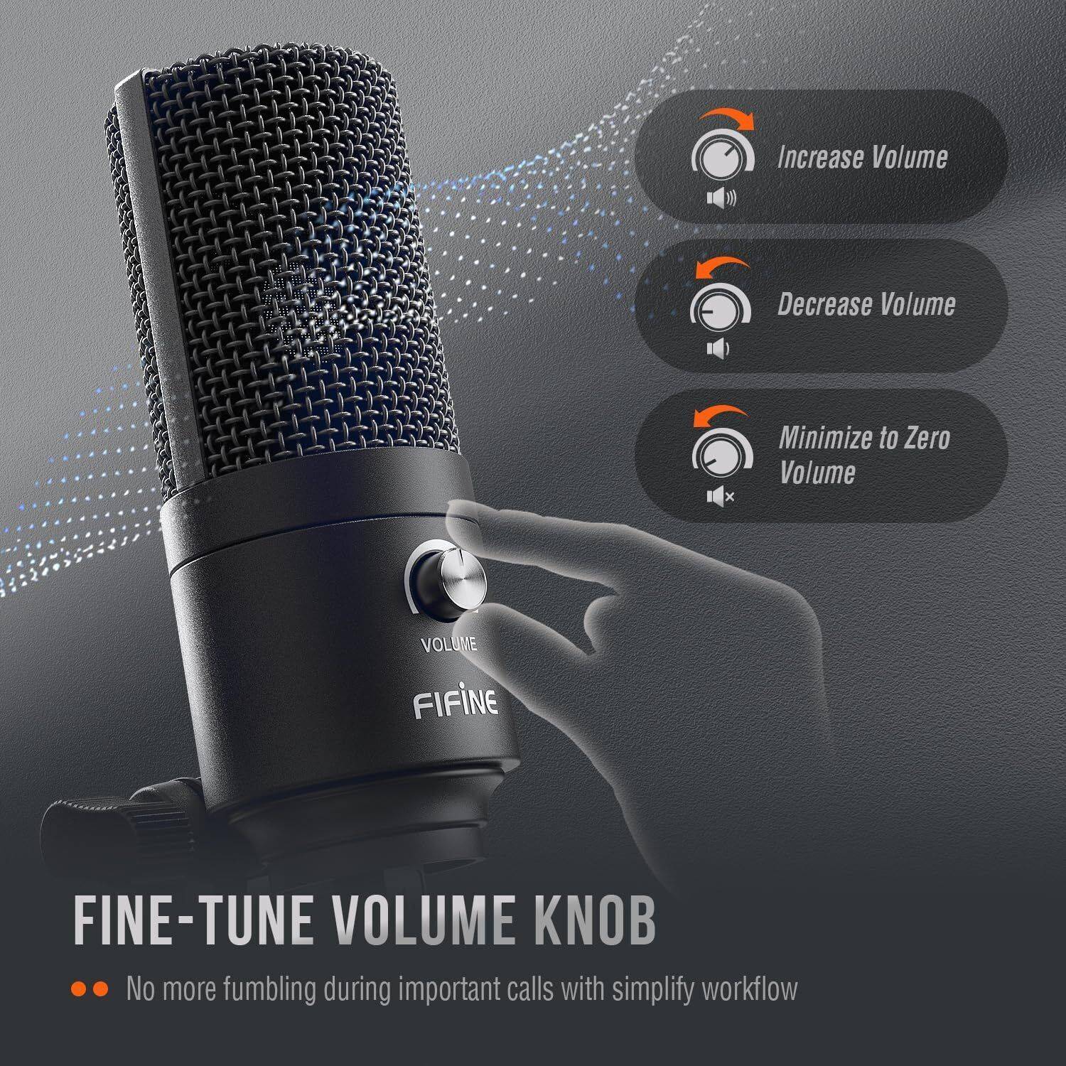 Fifine K669 Black XLR Dynamic Microphone - Image 4