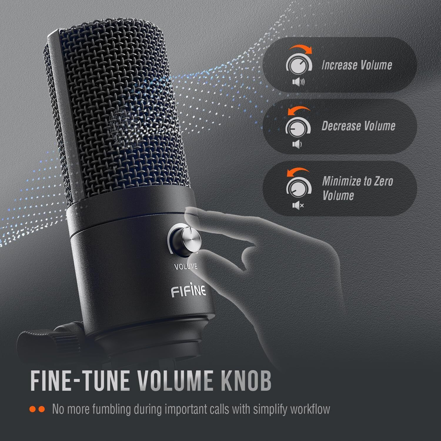 Image of Fifine (Open Box) K669B USB Metal Condensor, MAC OS, Windows, Cardioid Microphone