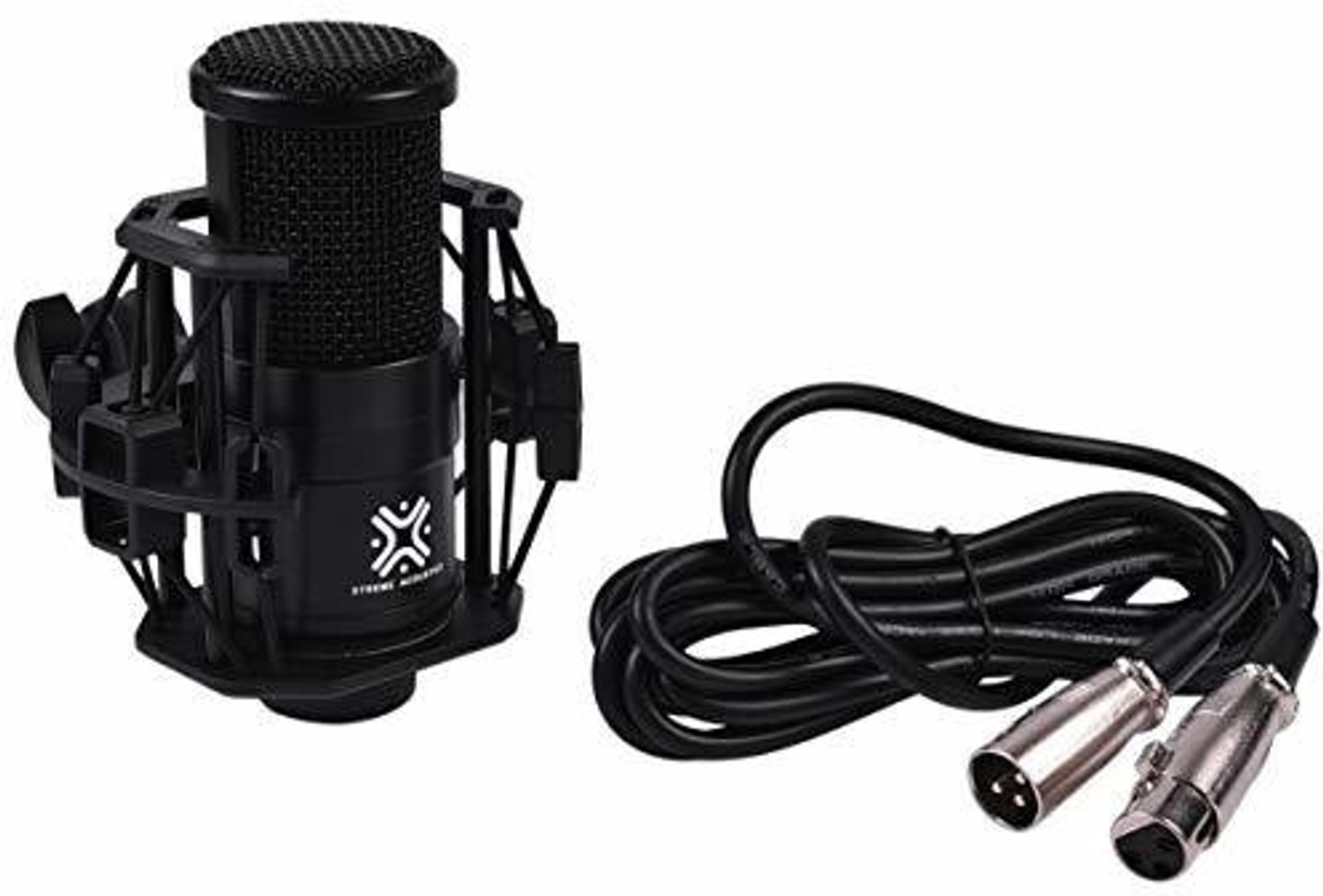 Image of Xtreme Acoustics KAD-XA-C-01-BK BK Unidirectional, Condenser Microphone for Recording /Podcasting /Live Streaming Comes with XLR Cable and an Attractive Flight Case Microphone
