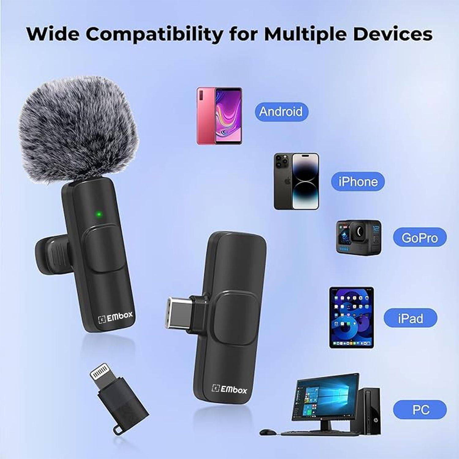 EMBox Wireless Collar Mic for Vlogging - Image 3
