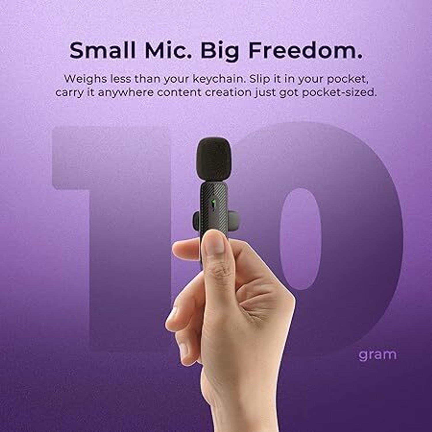 Image of DIGITEK DWM-006 PRO Wireless Microphone & Receiver 4Hours Battery with Type-C Connector Microphone