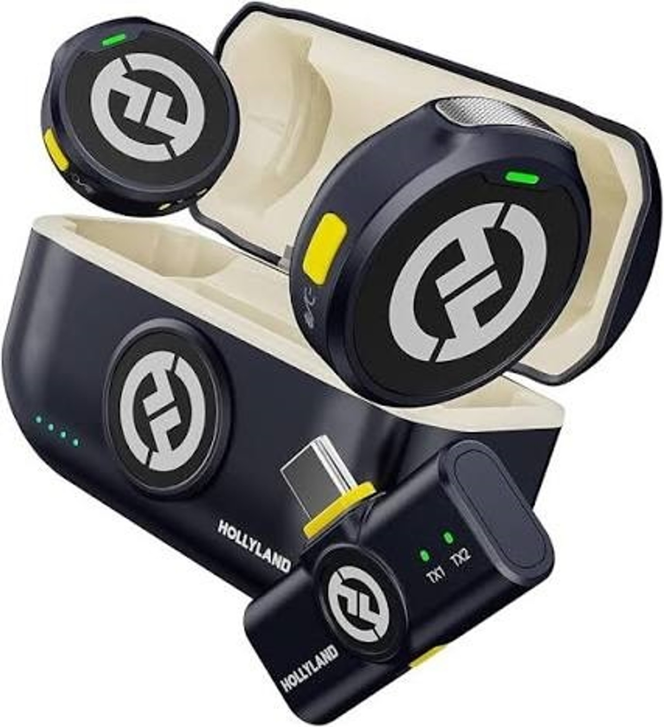 Image of Ruckazo Hollyland Lark M2 PRO Wireless Microphone for iPhone15 /16 & Androids, Microphone