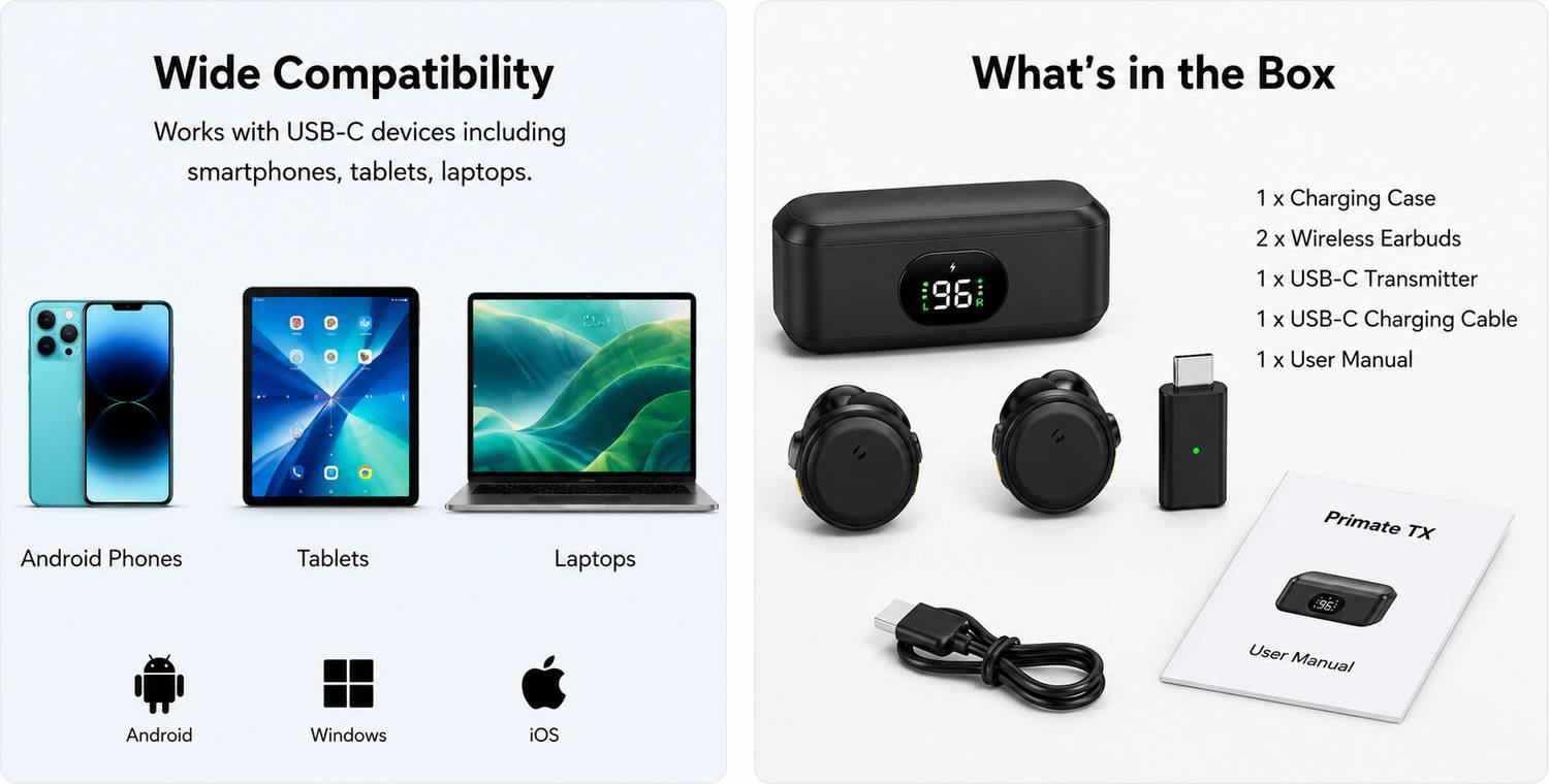 Monrix Q8 Wireless Dual Lavalier Mic System - Image 2