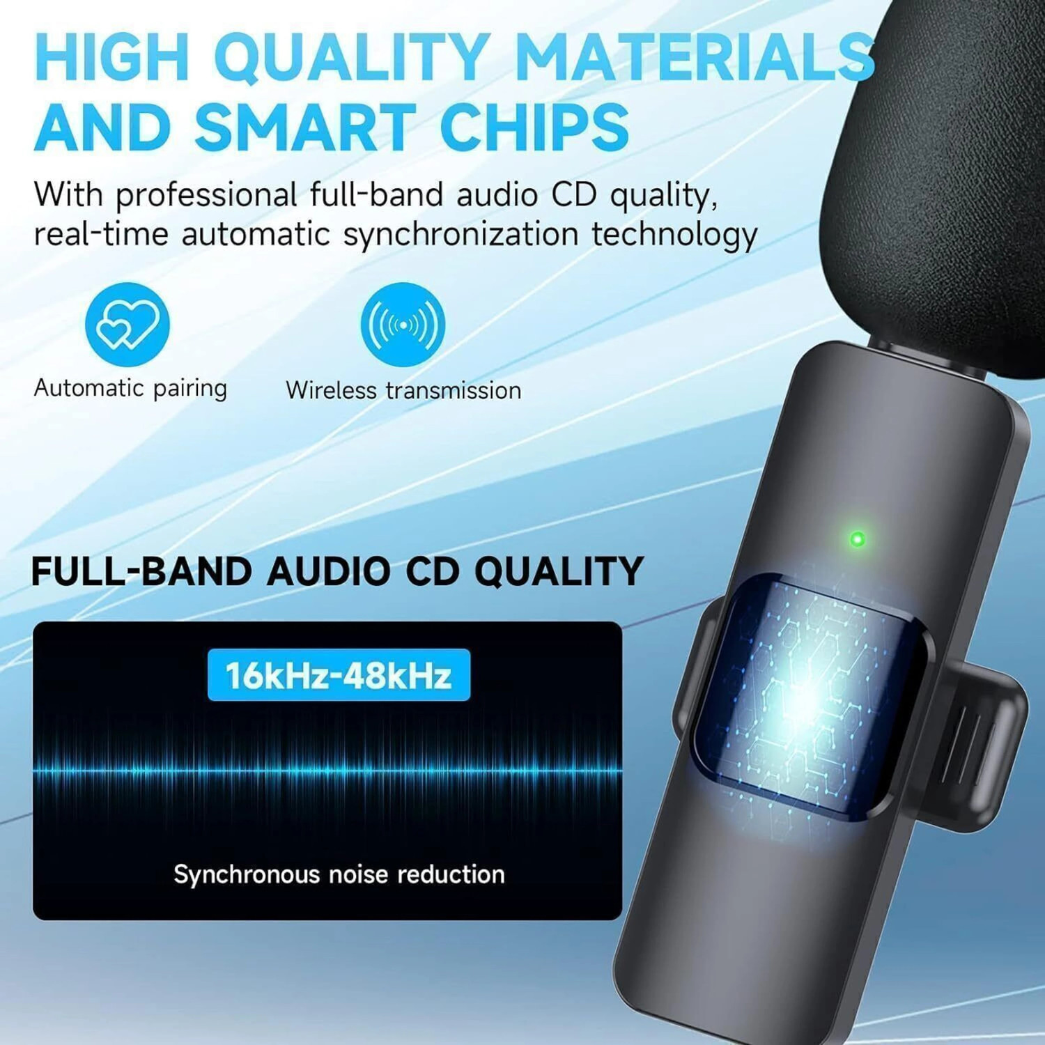 Image of BORNTOGLOW K8 Omnidirectional Lapel Plug and Play Type C Collar Mic Recording Vlog B480 Microphone