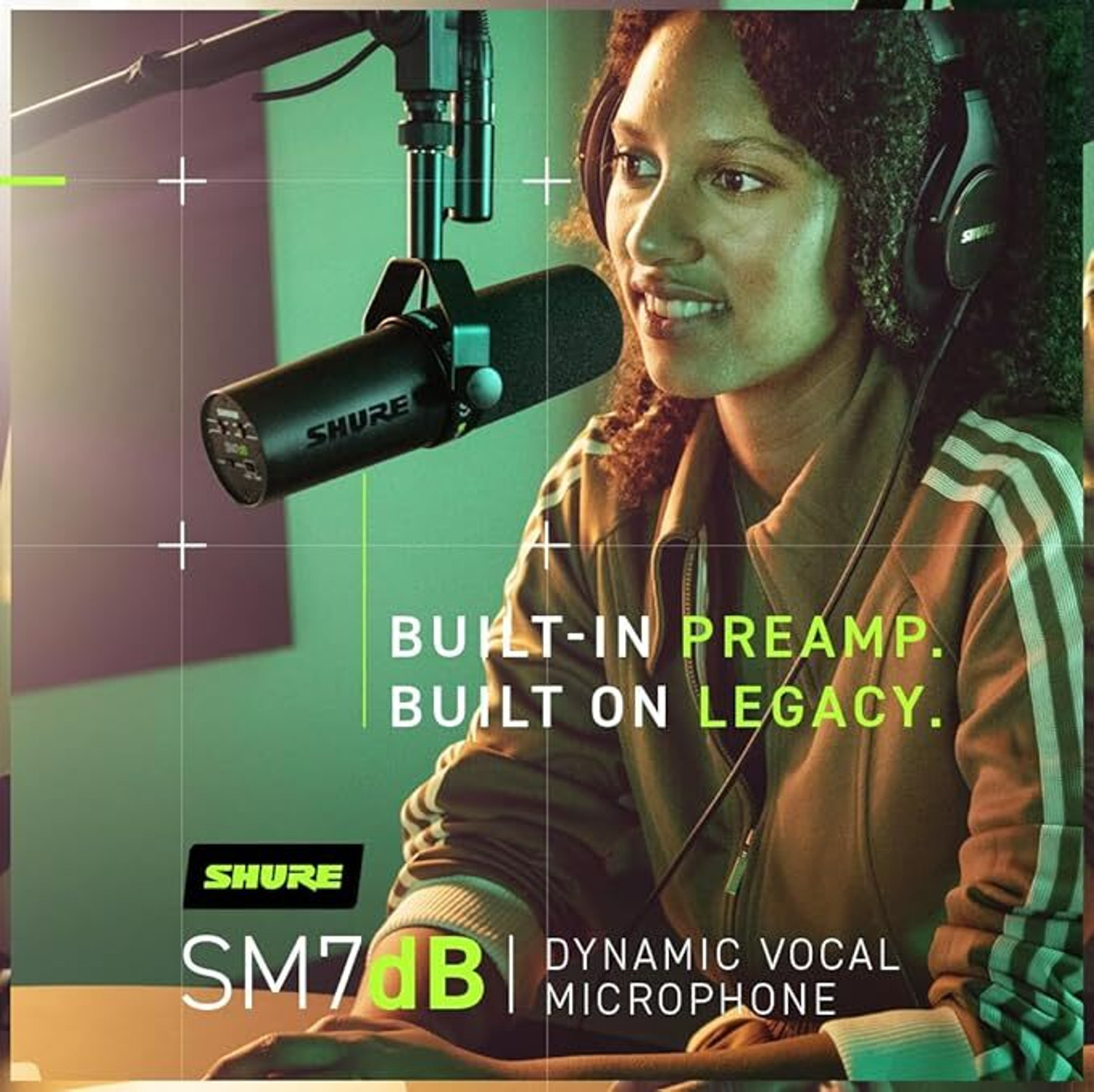 Image of Shure SM7dB Dynamic Vocal Microphone w /Built-in Preamp for Streaming-Black Microphone