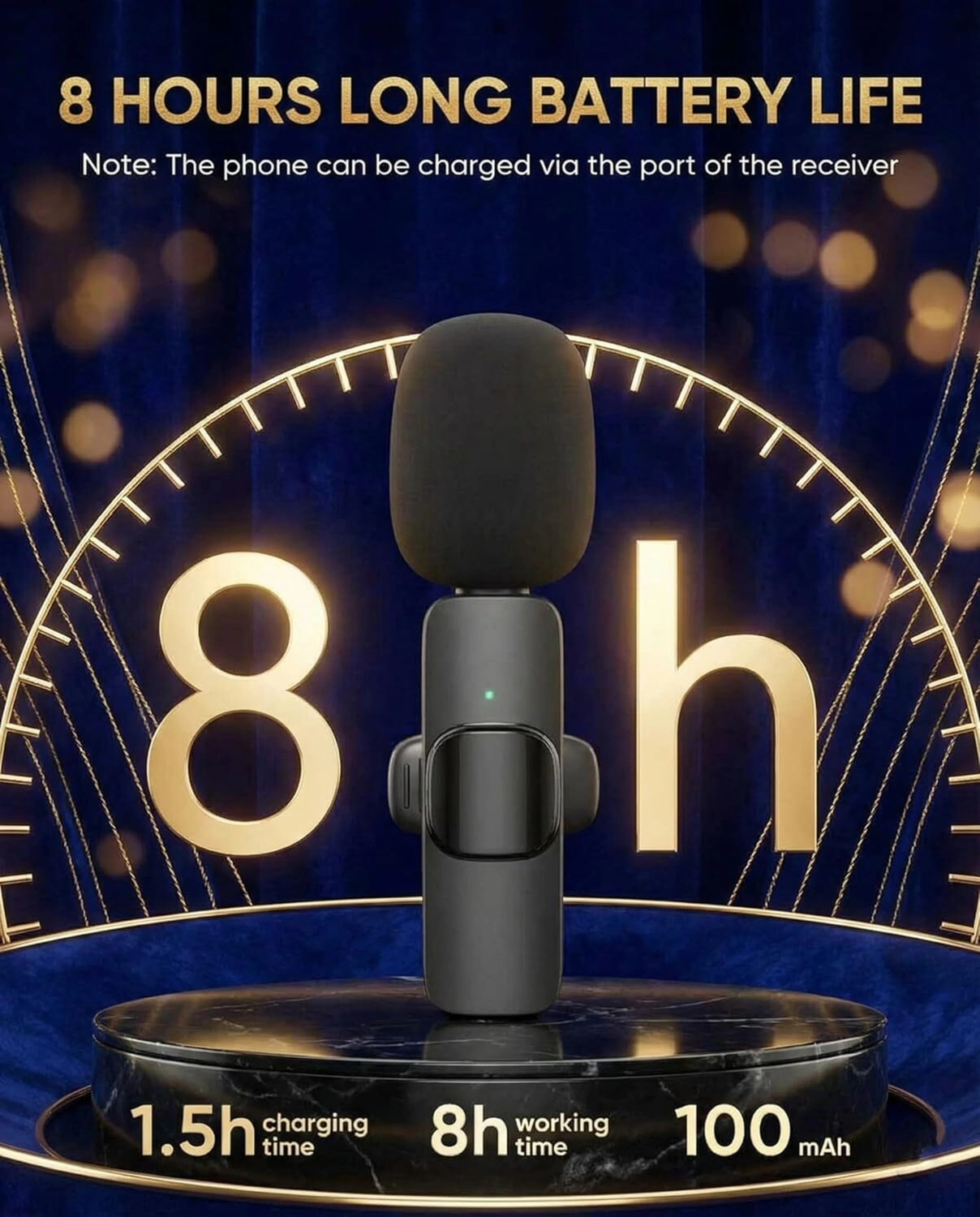 Image of BORNTOGLOW K8 Omnidirectional Lapel Plug and Play Type C Collar Mic Recording Vlog B480 Microphone