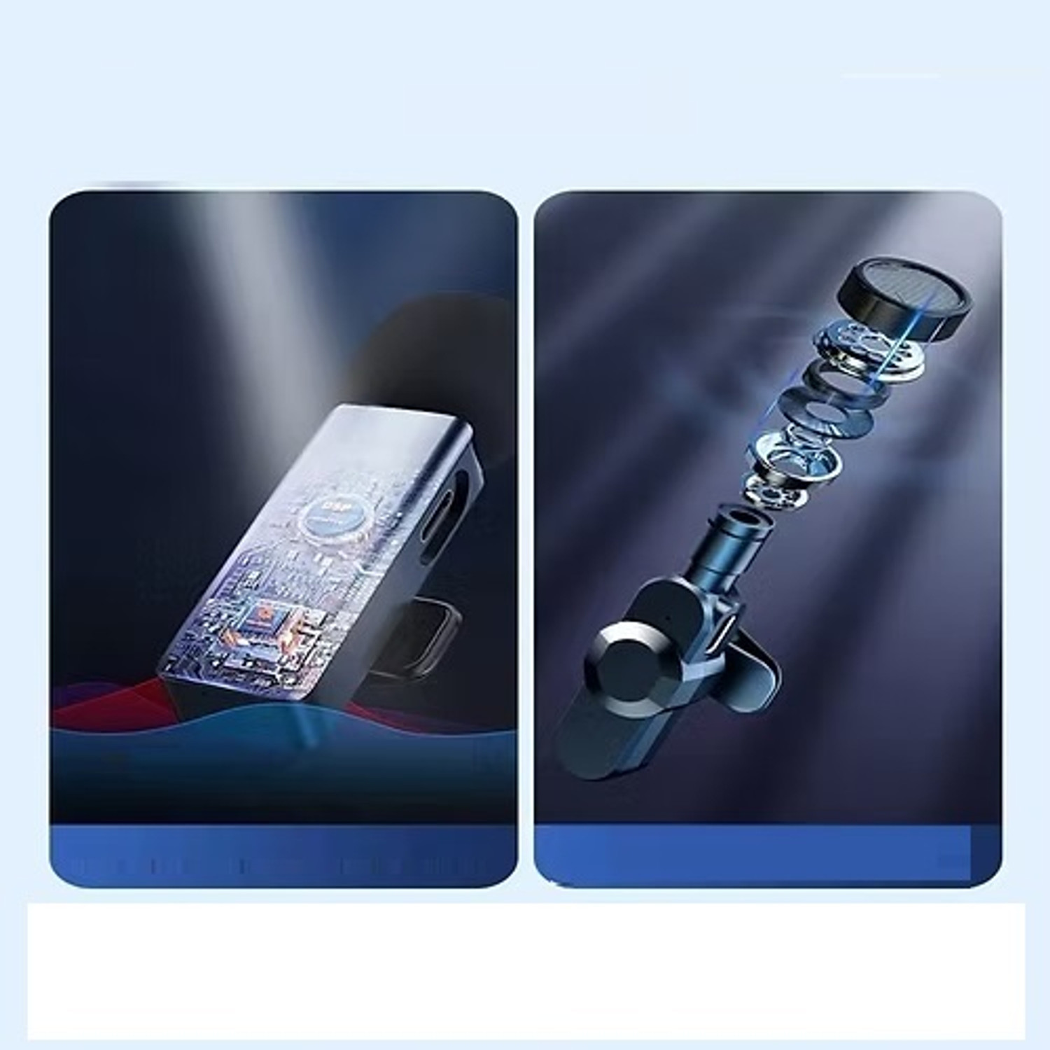 Image of Gentle e kart F15 3 in 1 Noise Reduction and Tiny Collar Clip Noise Reduction Mini Mic Microphone