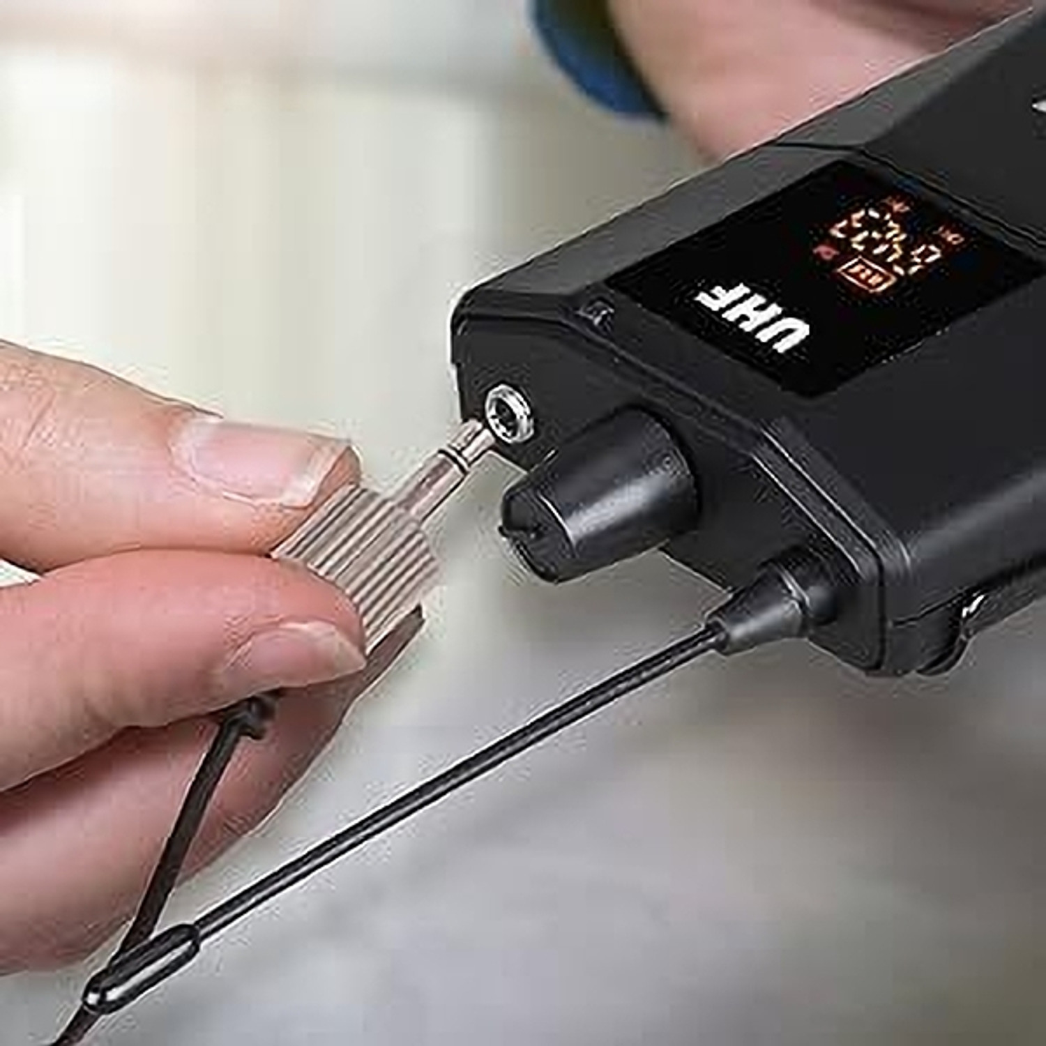 Image of KH UHF Wireless Mic System Portable Pro Cordless Mic with 2 Headset,2 Lavalier Microphone