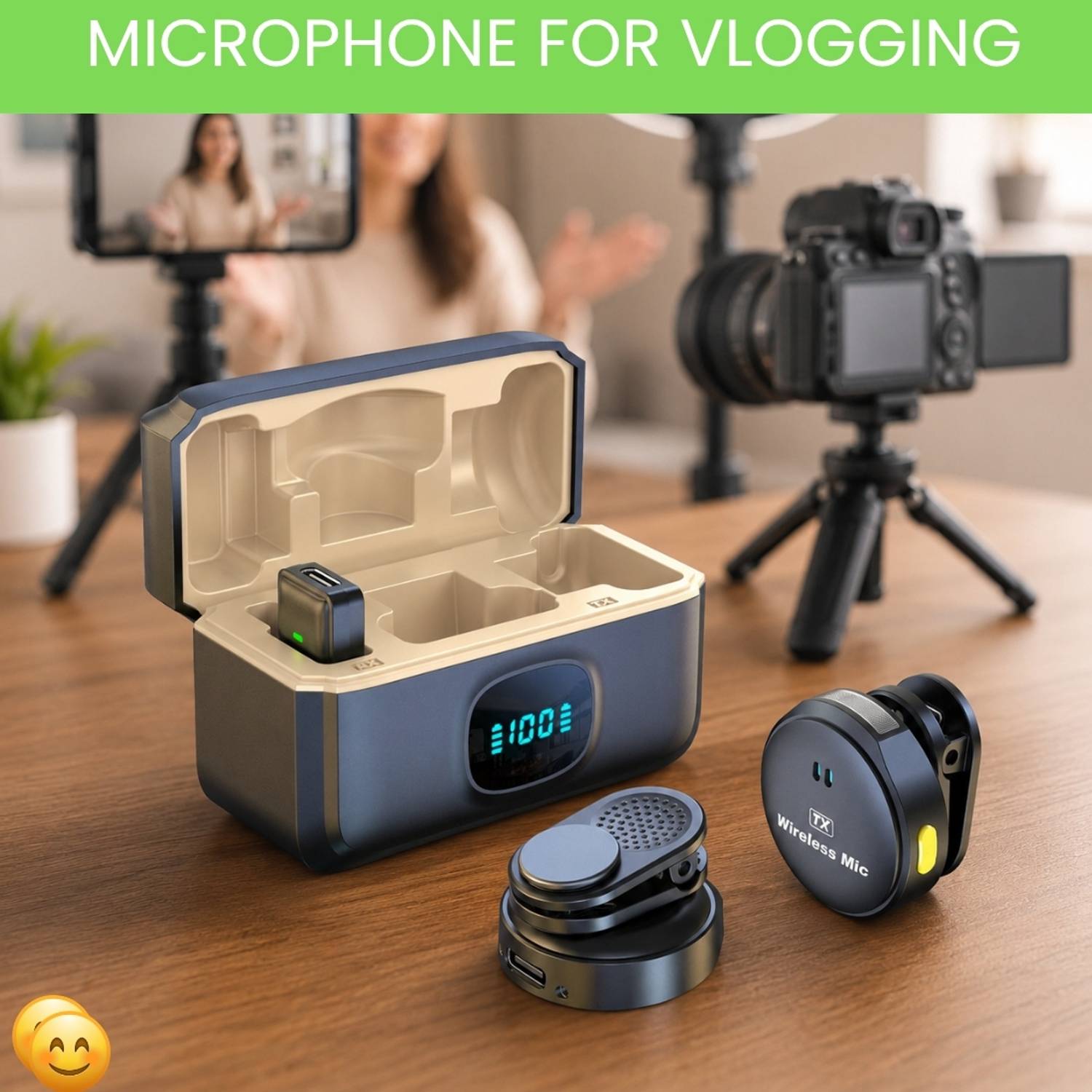 FRONY Q8 Wireless Lavalier Microphone - Image 1