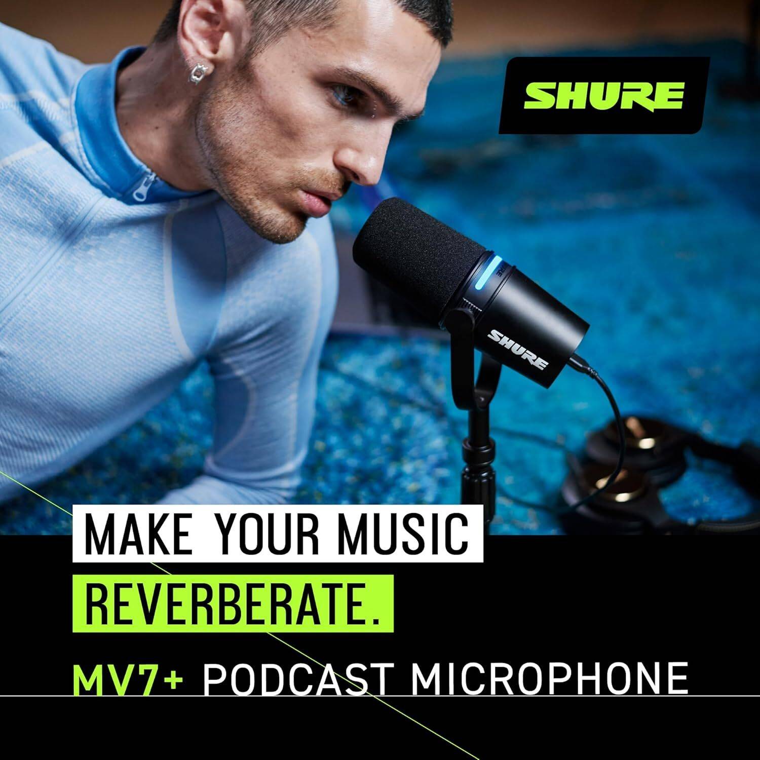 Shure MV7+Podcast Microphone with Stand,Podcasting, Streaming