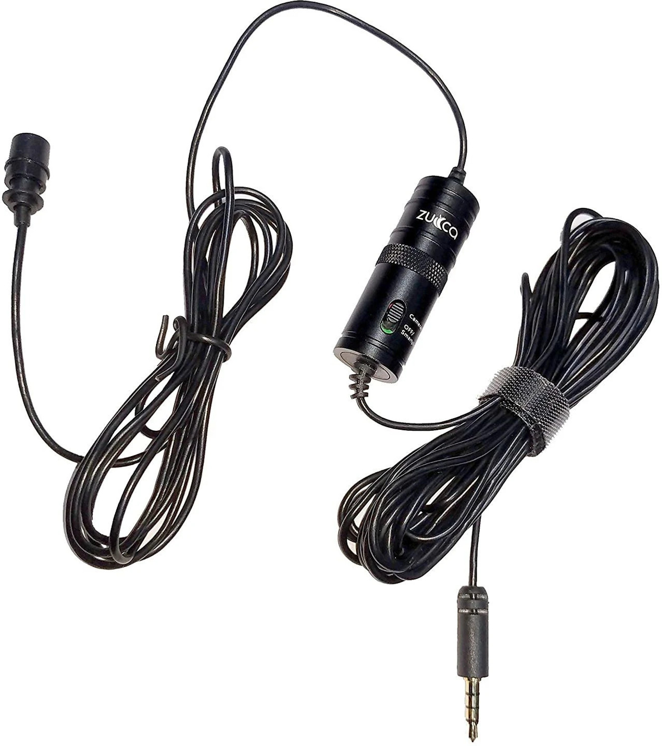 Image of Zucca 3.5 mm jack for audio recording, DSLR, Smartphone with 6 mtr wire Microphone