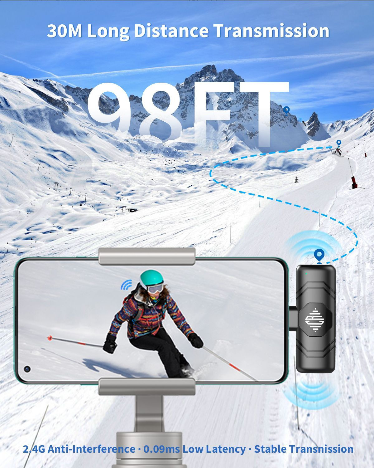 Image of CEROAN Wireless Mic for YouTube, Lapel Mike for Vlogging, Mic Wireless for Type-C Ports Microphone