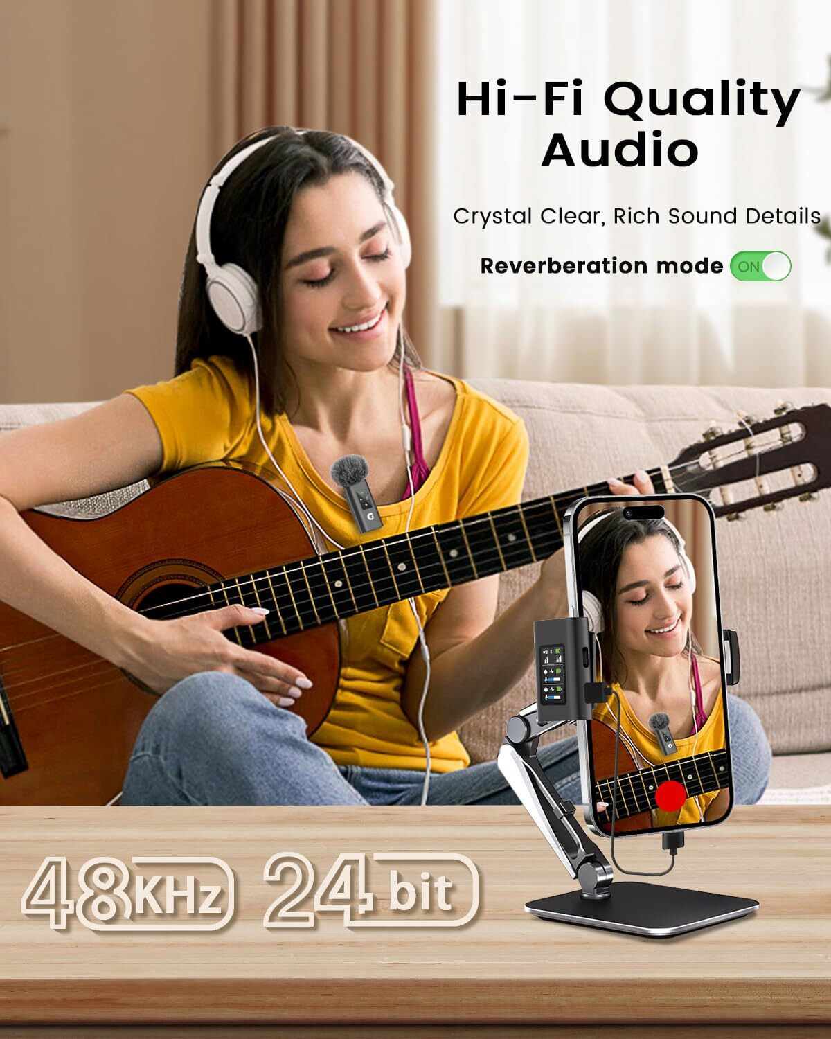 Image of Grenaro Wireless Mic For Youtuber, P11 Mike For Vlogging With Charing Case, Wireless Microphone