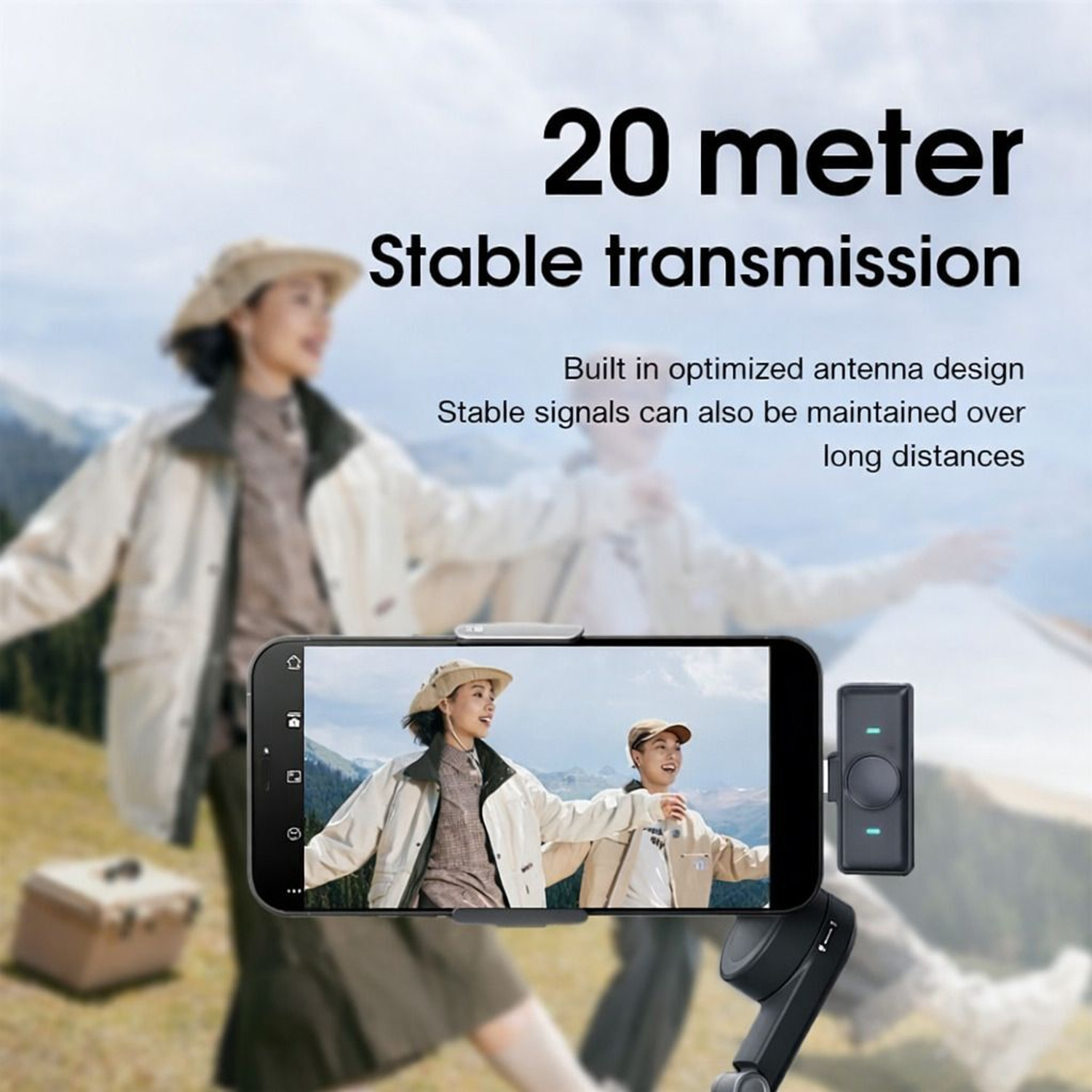 Image of Monrix Wireless Dual Collar Mic with Battery Display & Clear Noise Reduction Audio Microphone