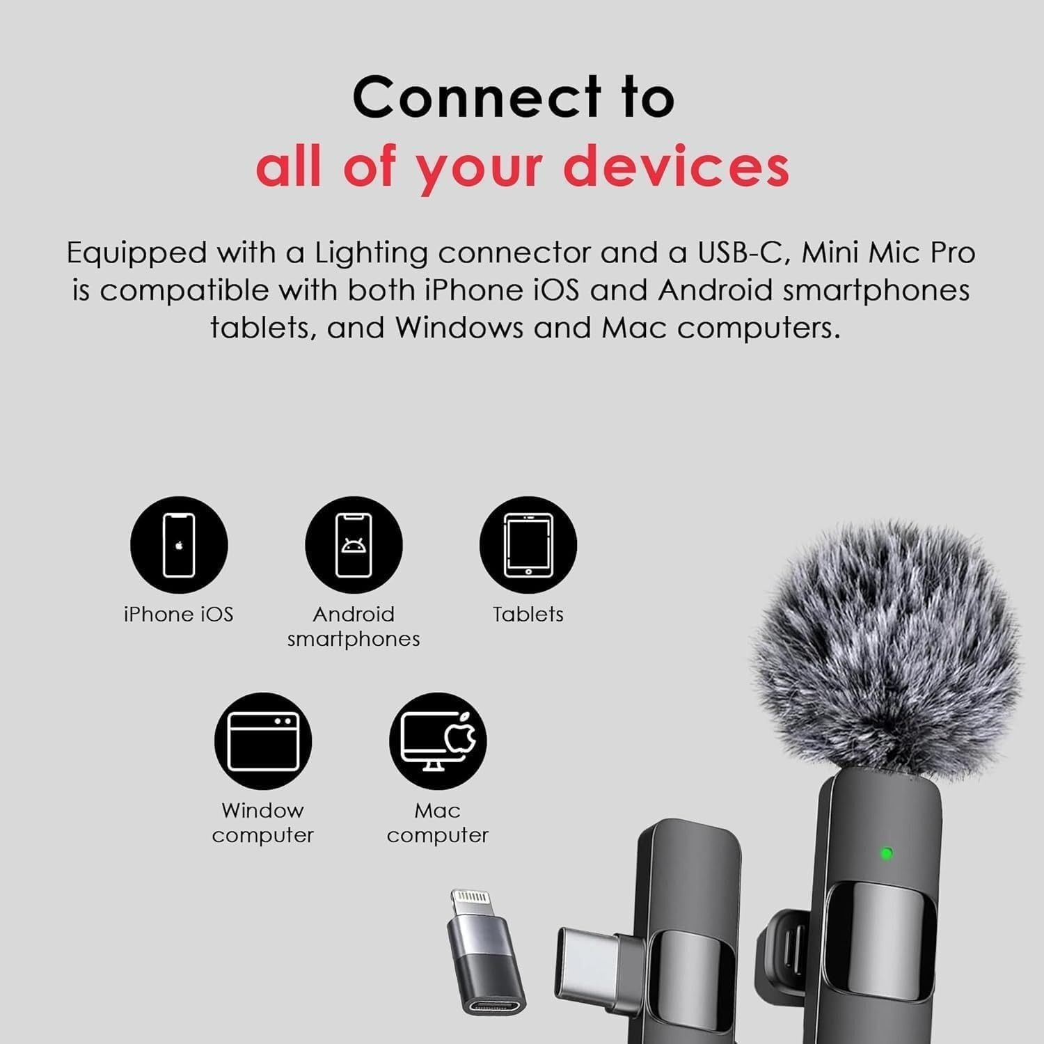 Image of Nextroniqs Furry K9 Wireless Clip Microphone for Recording &Live Streaming on YouTube&insta Microphone